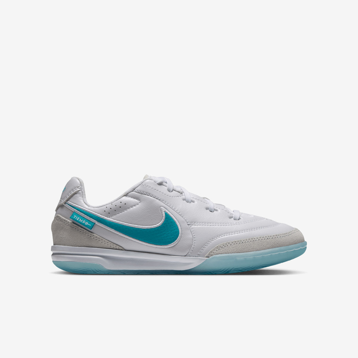 Nike Jr. Tiempo Streetgato Big Kids' Indoor/Court Low-Top Soccer Shoes - White/Dusty Cactus-White
