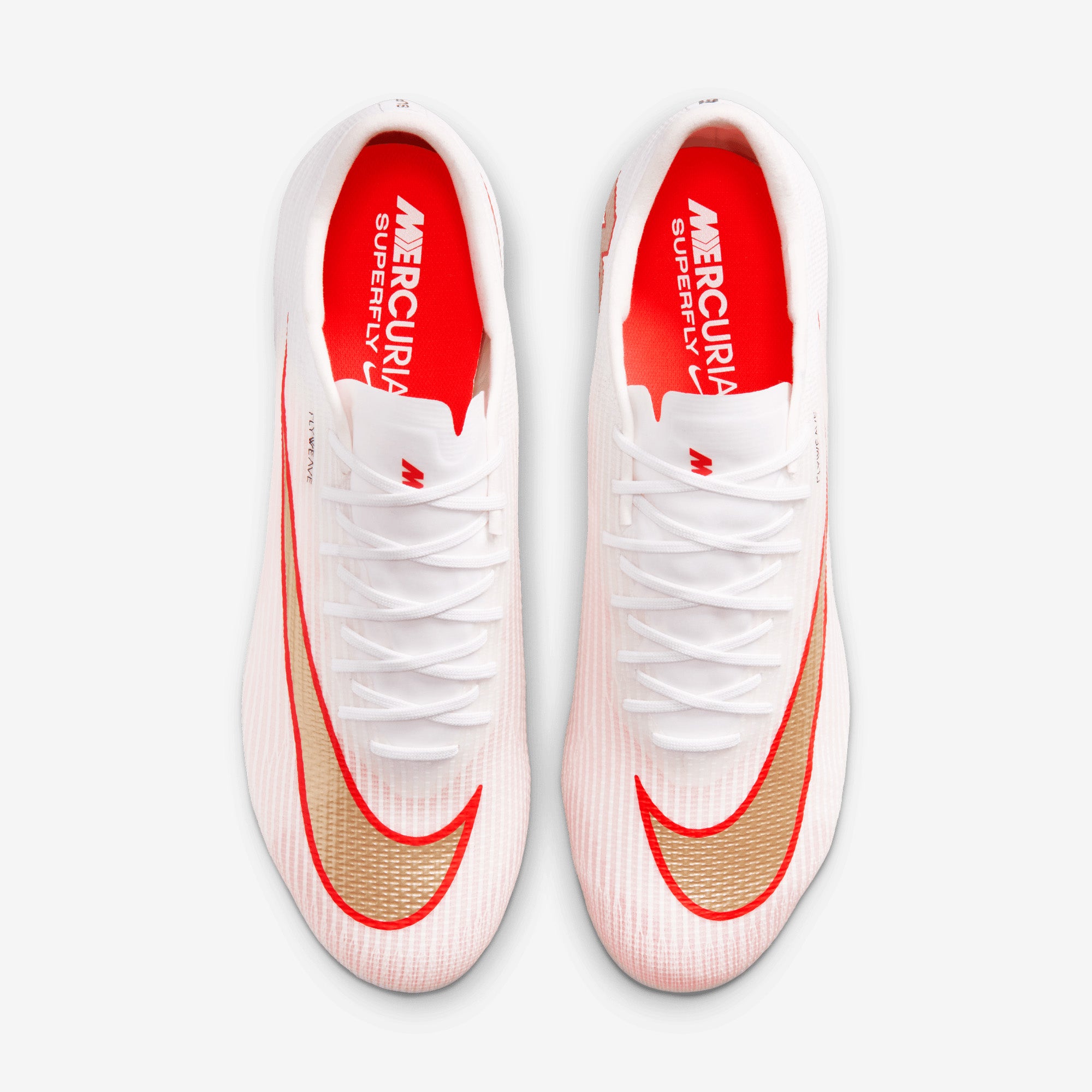 Nike Mercurial Superfly 11 Pro Firm-Ground Low-Top Soccer Cleats - White/Blur-Bright Crimson