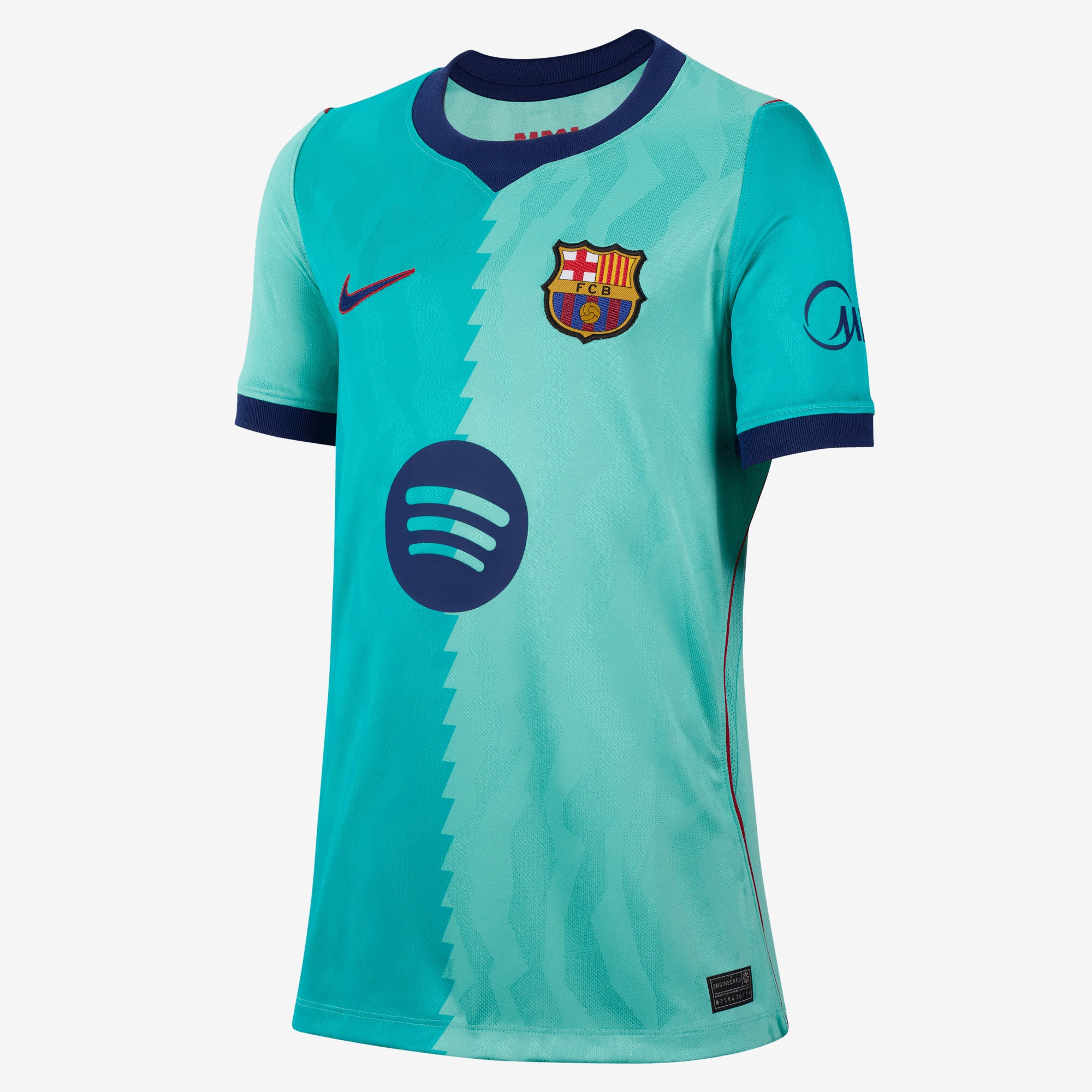 Nike FC Barcelona 2026/27 Stadium Third Big Kids' Dri-FIT Soccer Replica Jersey - Green Frost/Green Frost/Loyal Blue