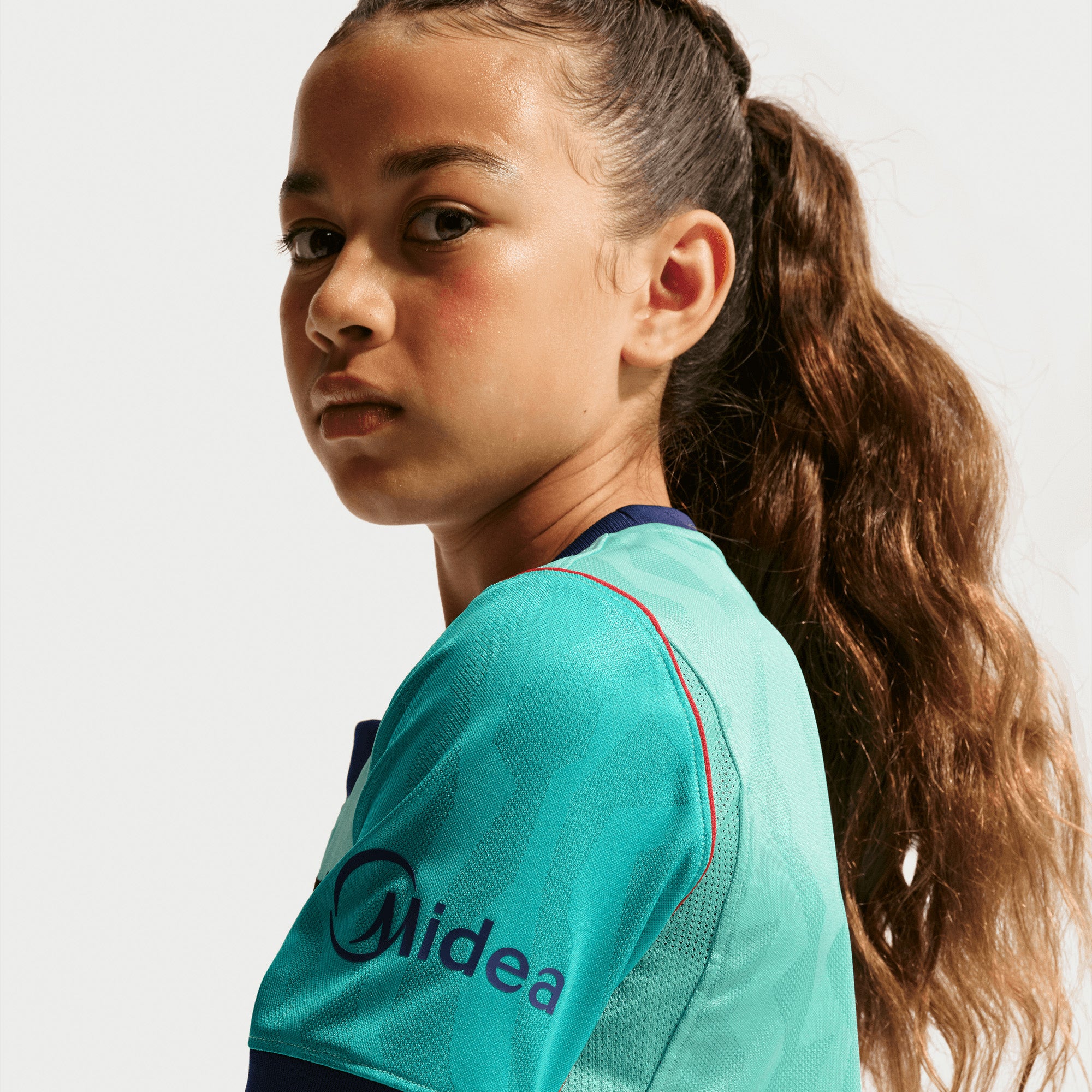 Nike FC Barcelona 2026/27 Stadium Third Big Kids' Dri-FIT Soccer Replica Jersey - Green Frost/Green Frost/Loyal Blue