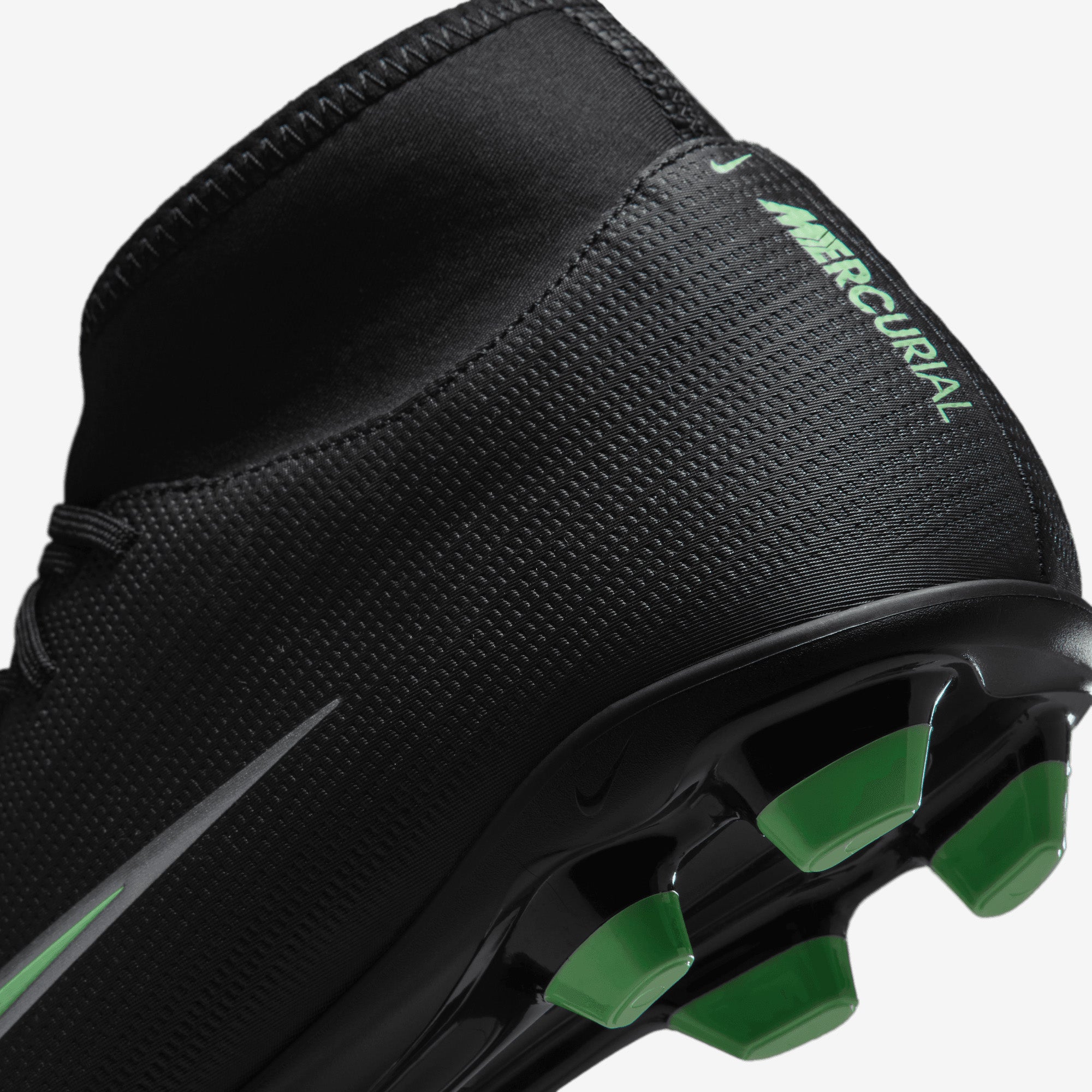 Nike Mercurial Superfly 11 Club Multi-Ground High-Top Soccer Cleats - Black/Illusion Green-Black