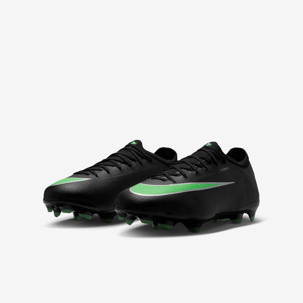 Nike Jr. Mercurial Vapor 17 Pro Big Kids' Firm-Ground Low-Top Soccer Cleats - Black/Illusion Green-Black