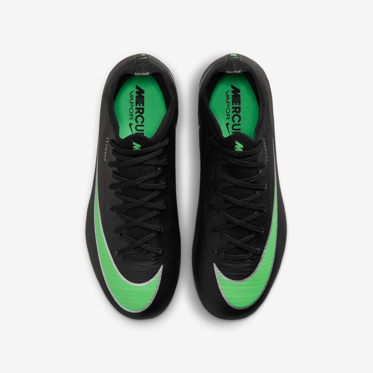 Nike Jr. Mercurial Vapor 17 Pro Big Kids' Firm-Ground Low-Top Soccer Cleats - Black/Illusion Green-Black
