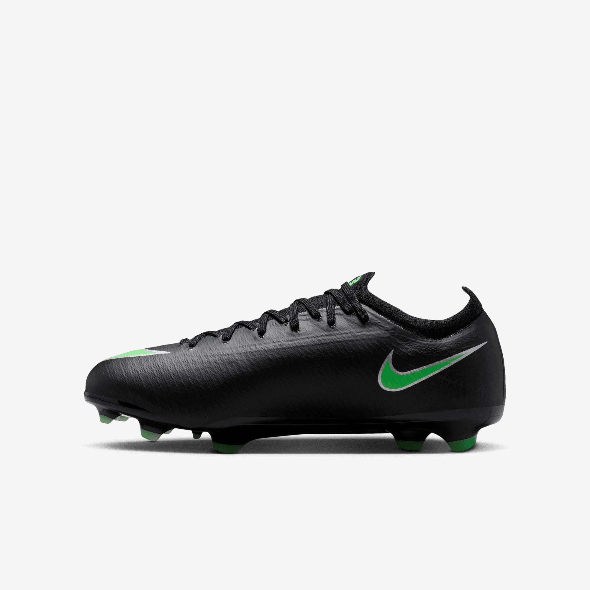 Nike Jr. Mercurial Vapor 17 Pro Big Kids' Firm-Ground Low-Top Soccer Cleats - Black/Illusion Green-Black