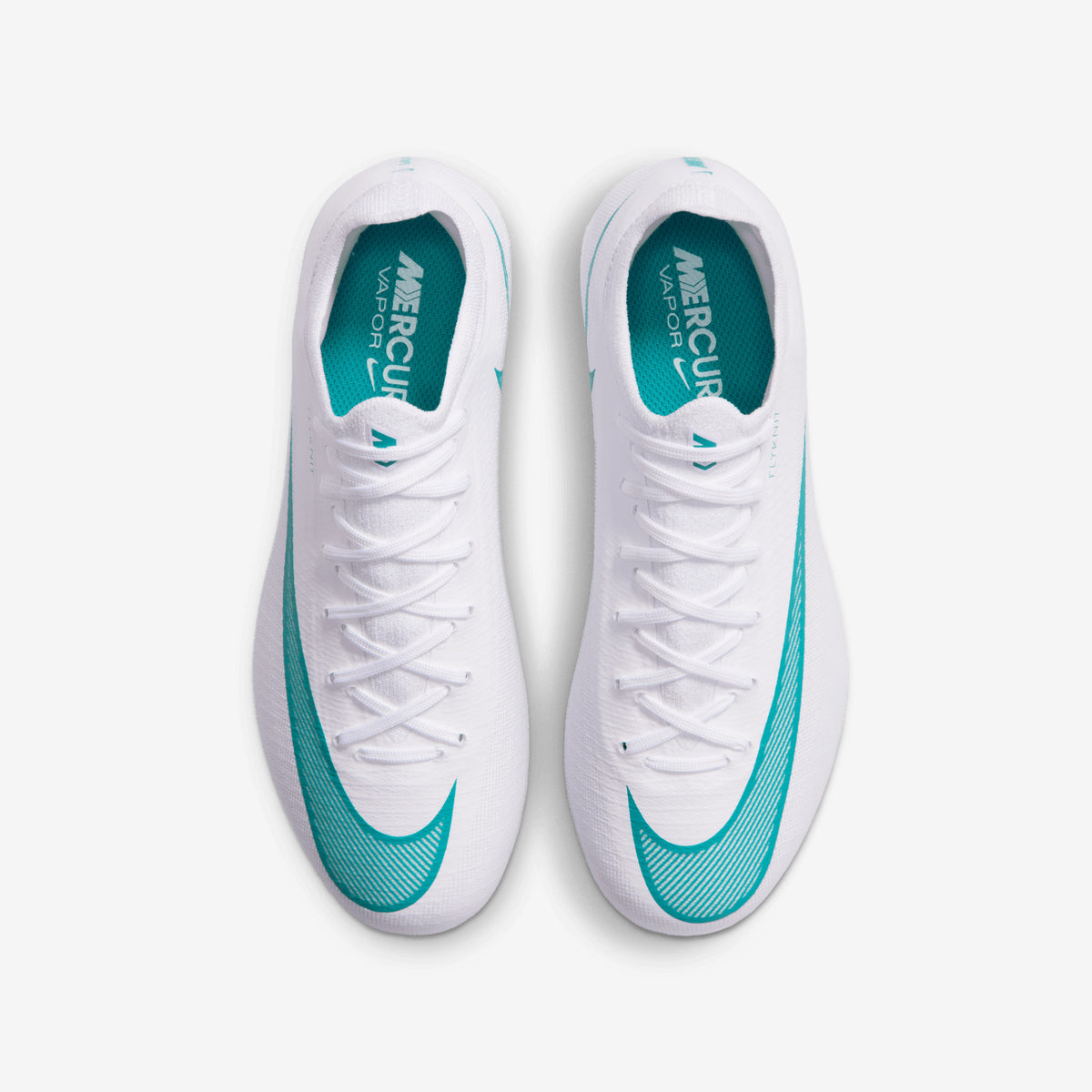 Nike Jr. Mercurial Vapor 17 Pro Big Kids' Firm-Ground Low-Top Soccer Cleats - White/Dusty Cactus
