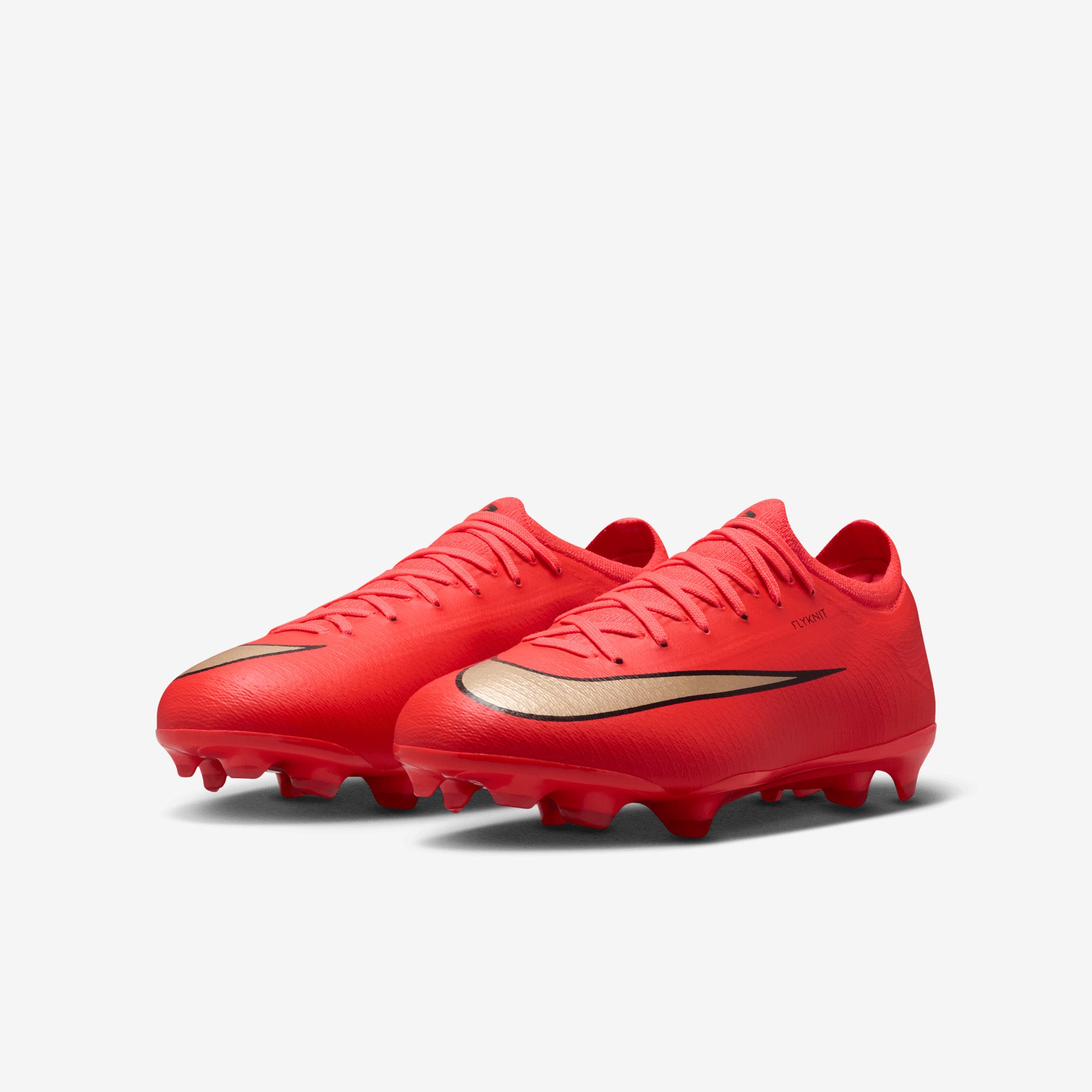 Nike Jr. Mercurial Vapor 17 Pro Big Kids' Firm-Ground Low-Top Soccer Cleats - Bright Crimson/Blur