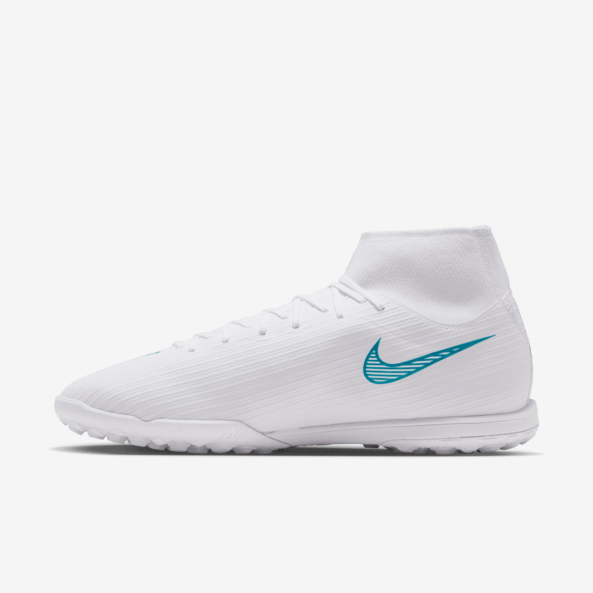 Nike Mercurial Superfly 11 Academy Turf High-Top Soccer Shoes - White/Dusty Cactus