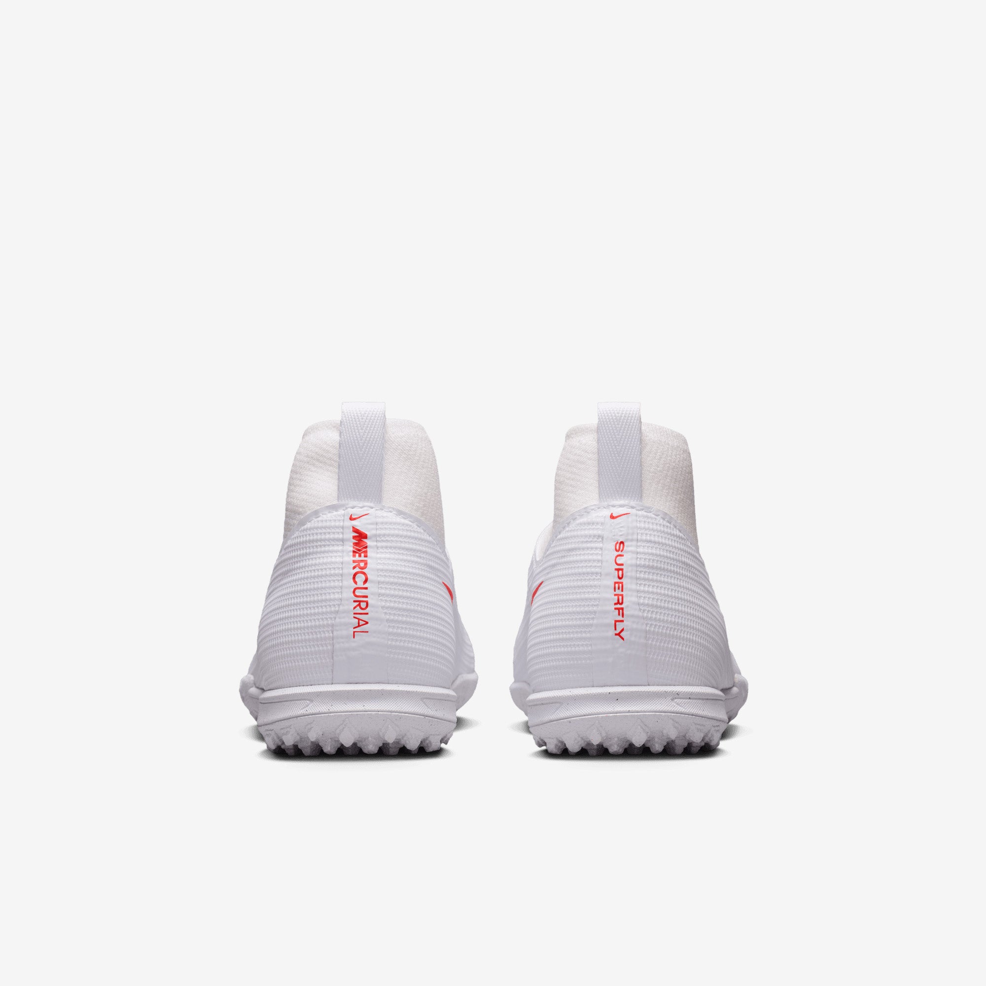Nike Jr. Mercurial Superfly 11 Academy Big Kids' Turf High-Top Soccer Shoes - White/Blur-Bright Crimson