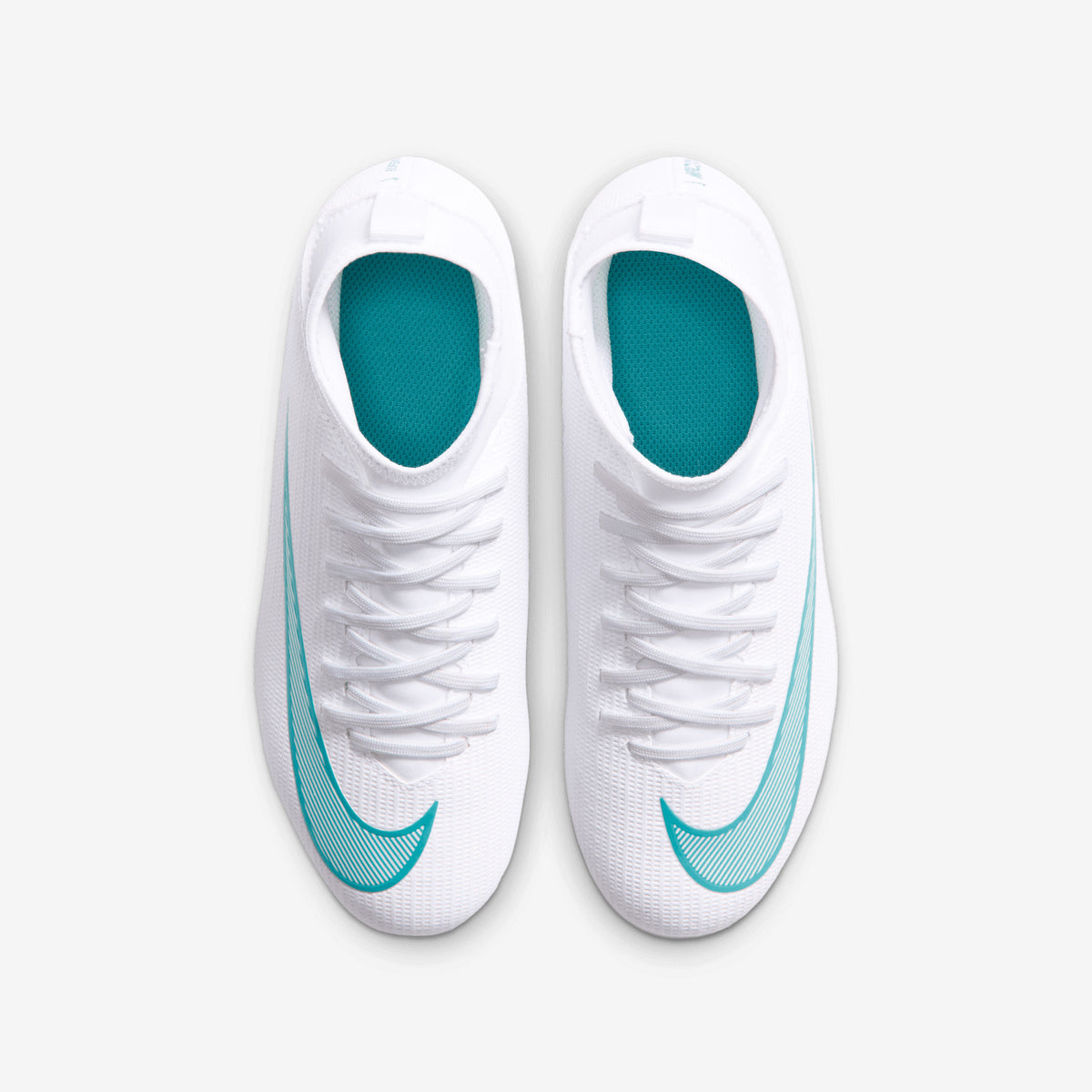 Nike Jr. Mercurial Superfly 11 Club Big Kids' Multi-Ground High-Top Soccer Cleats - White/Dusty Cactus