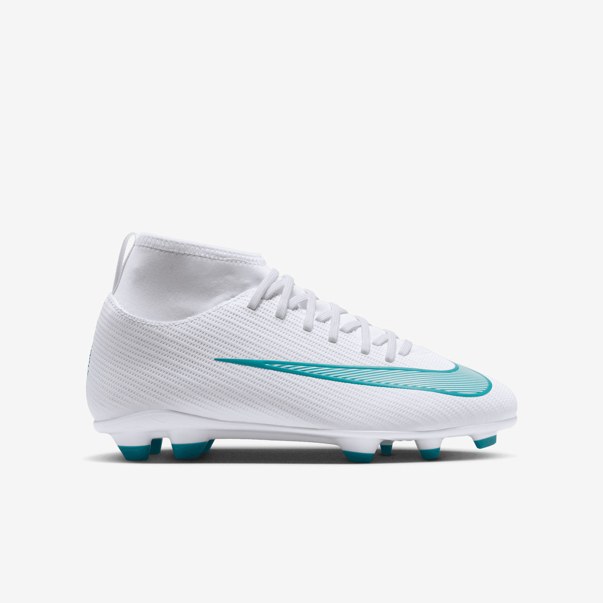 Nike Jr. Mercurial Superfly 11 Club Big Kids' Multi-Ground High-Top Soccer Cleats - White/Dusty Cactus