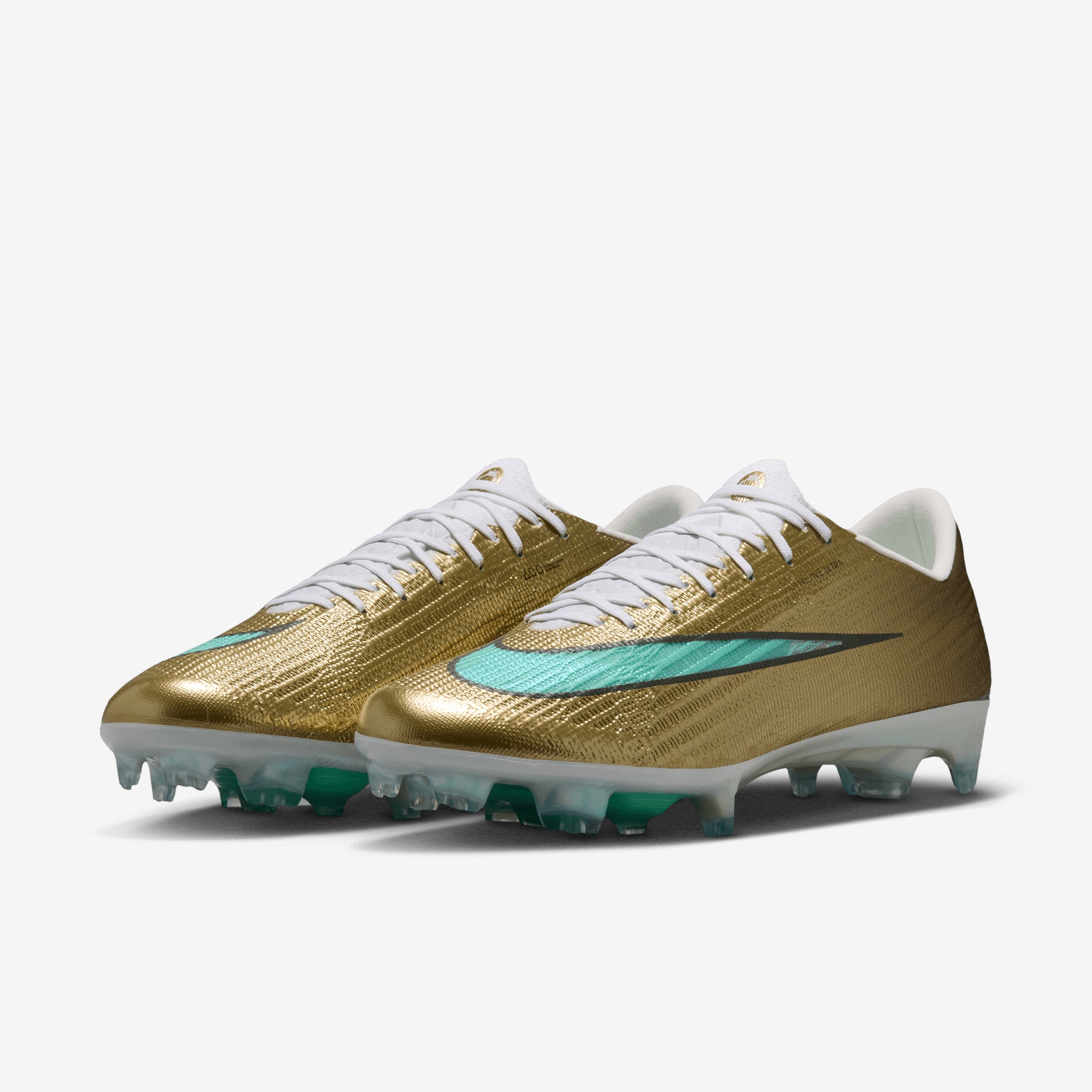 Nike Mercurial Superfly 11 Elite Kylian Mbappé Firm-Ground High-Top Soccer Cleats - Metallic Gold/Green Glow