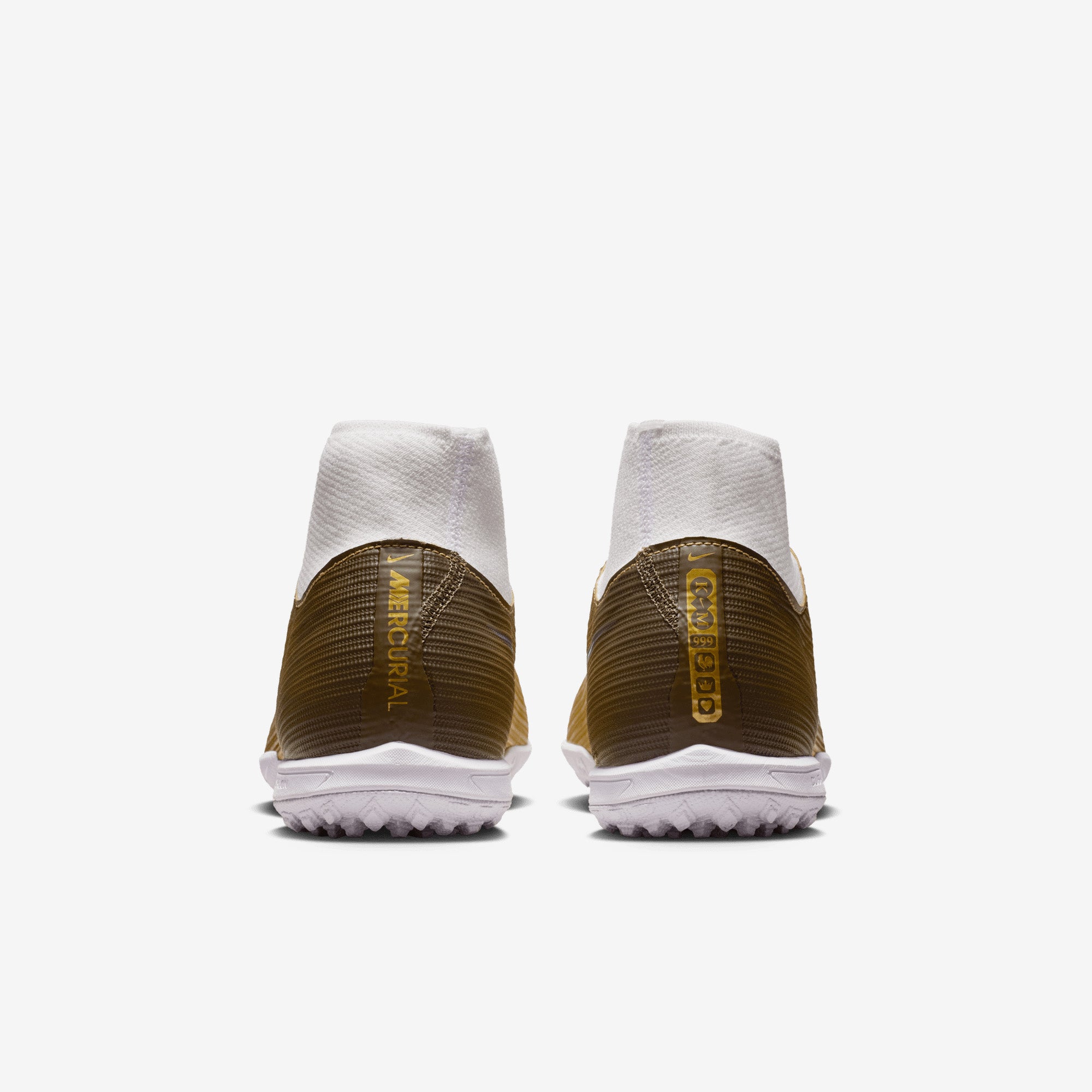 Nike Mercurial Superfly 11 Academy Kylian Mbappé Turf High-Top Soccer Shoes - Metallic Gold/Green Glow