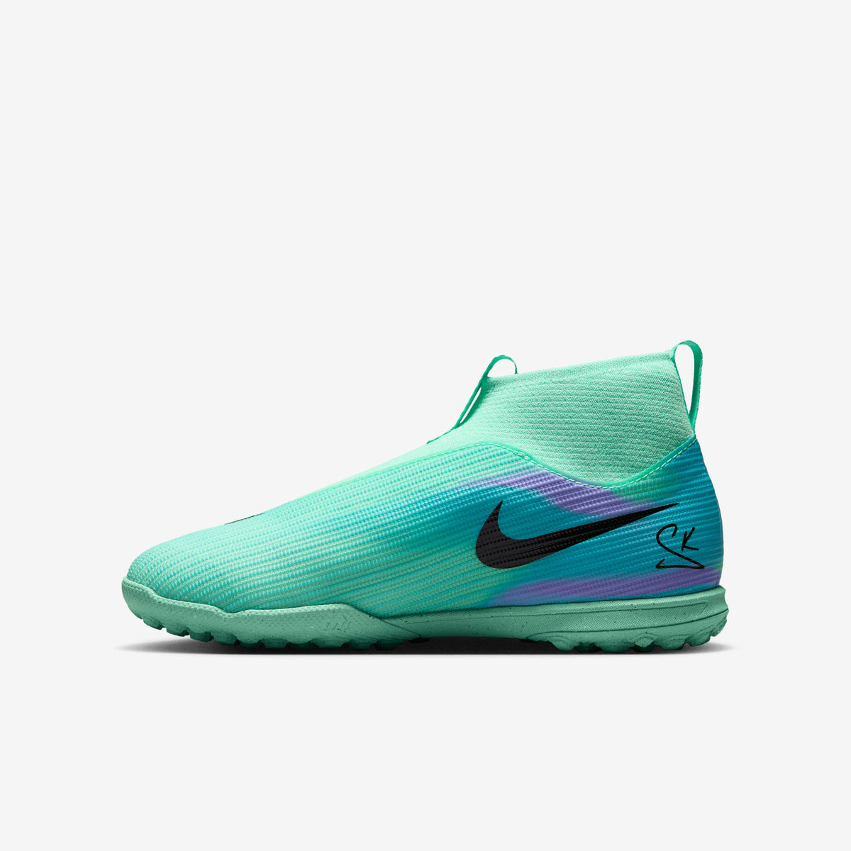 Nike Jr. Mercurial Superfly 11 Academy Sam Kerr Big Kids' Turf High-Top Soccer Shoes - Green Glow/Black