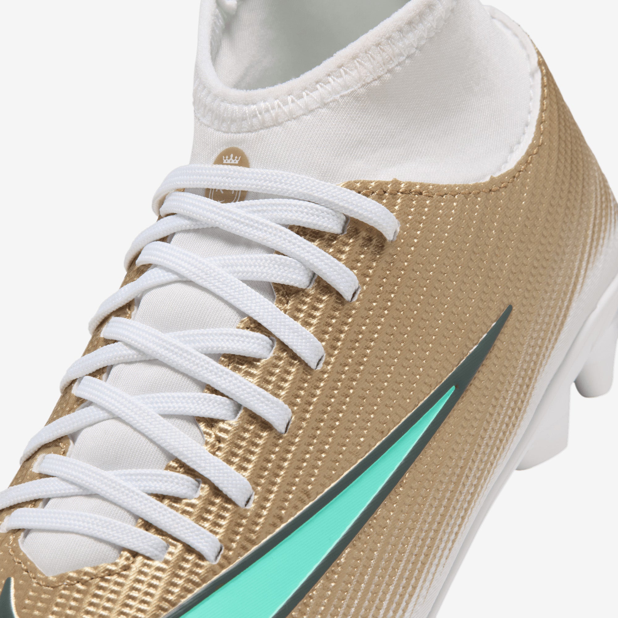 Nike Jr. Mercurial Superfly 11 Club Kylian Mbappé Little Kids' Multi-Ground High-Top Soccer Cleats - Metallic Gold/Green Glow