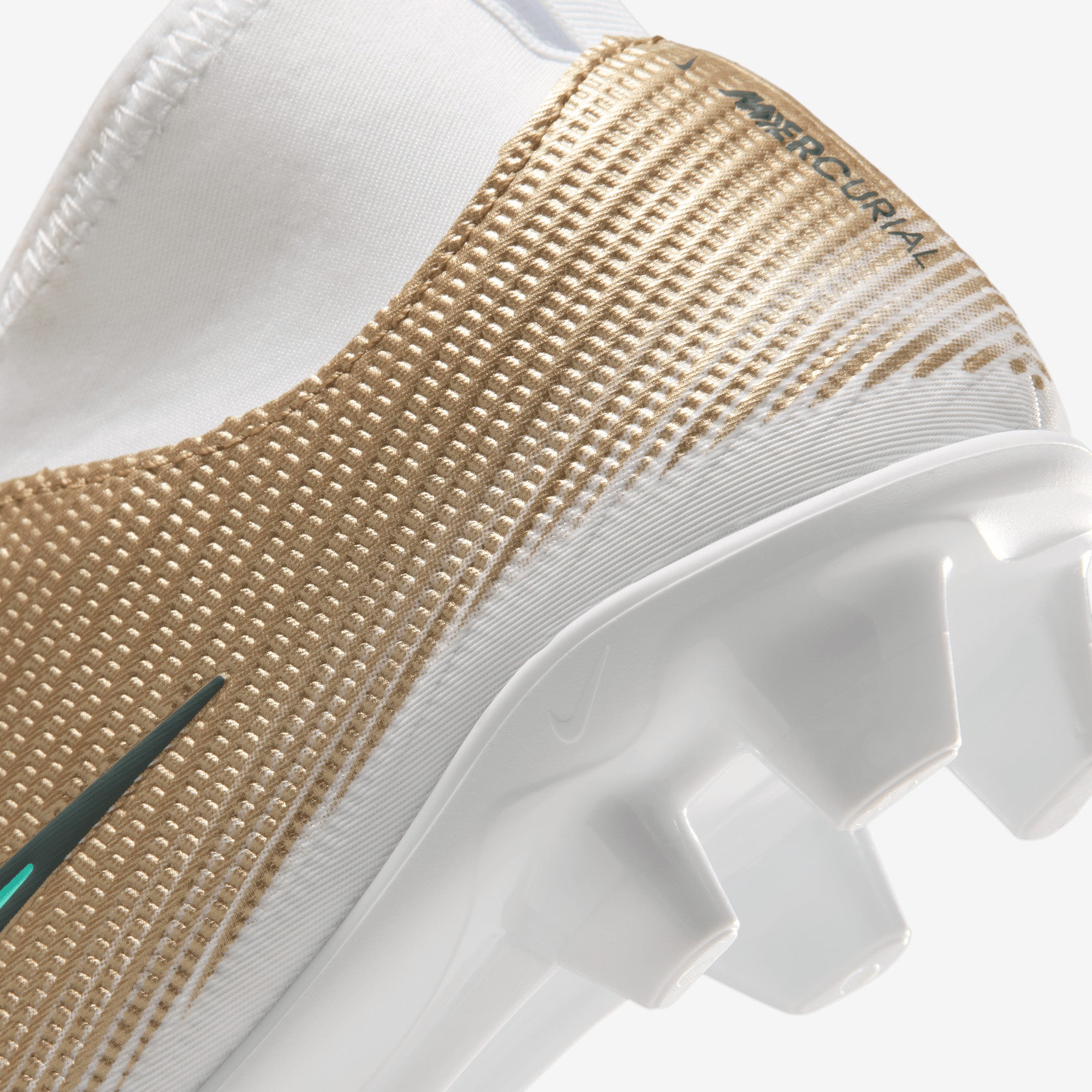 Nike Jr. Mercurial Superfly 11 Club Kylian Mbappé Little Kids' Multi-Ground High-Top Soccer Cleats - Metallic Gold/Green Glow