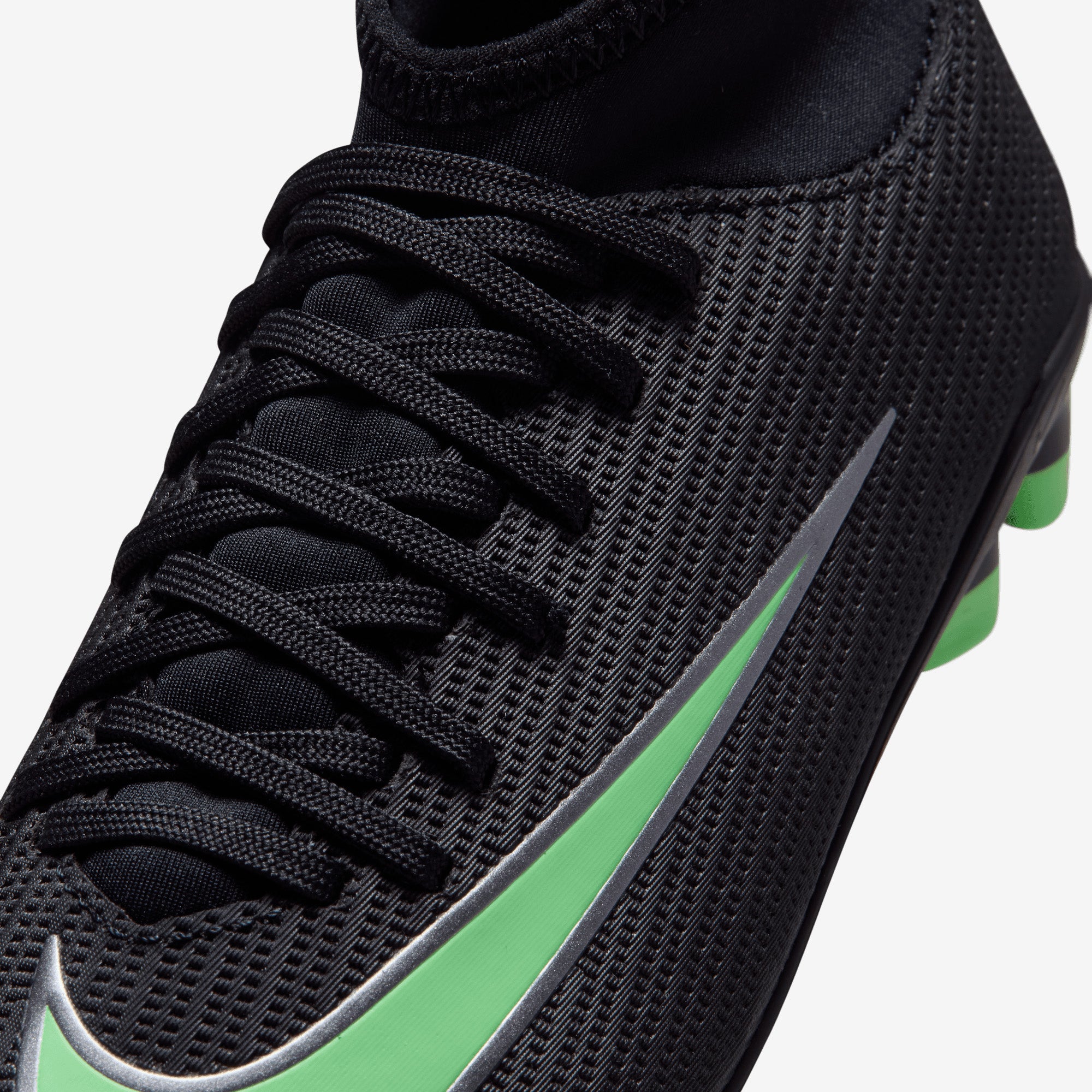 Nike Jr. Mercurial Superfly 11 Club Little Kids' Multi-Ground High-Top Soccer Cleats - Black/Illusion Green-Black