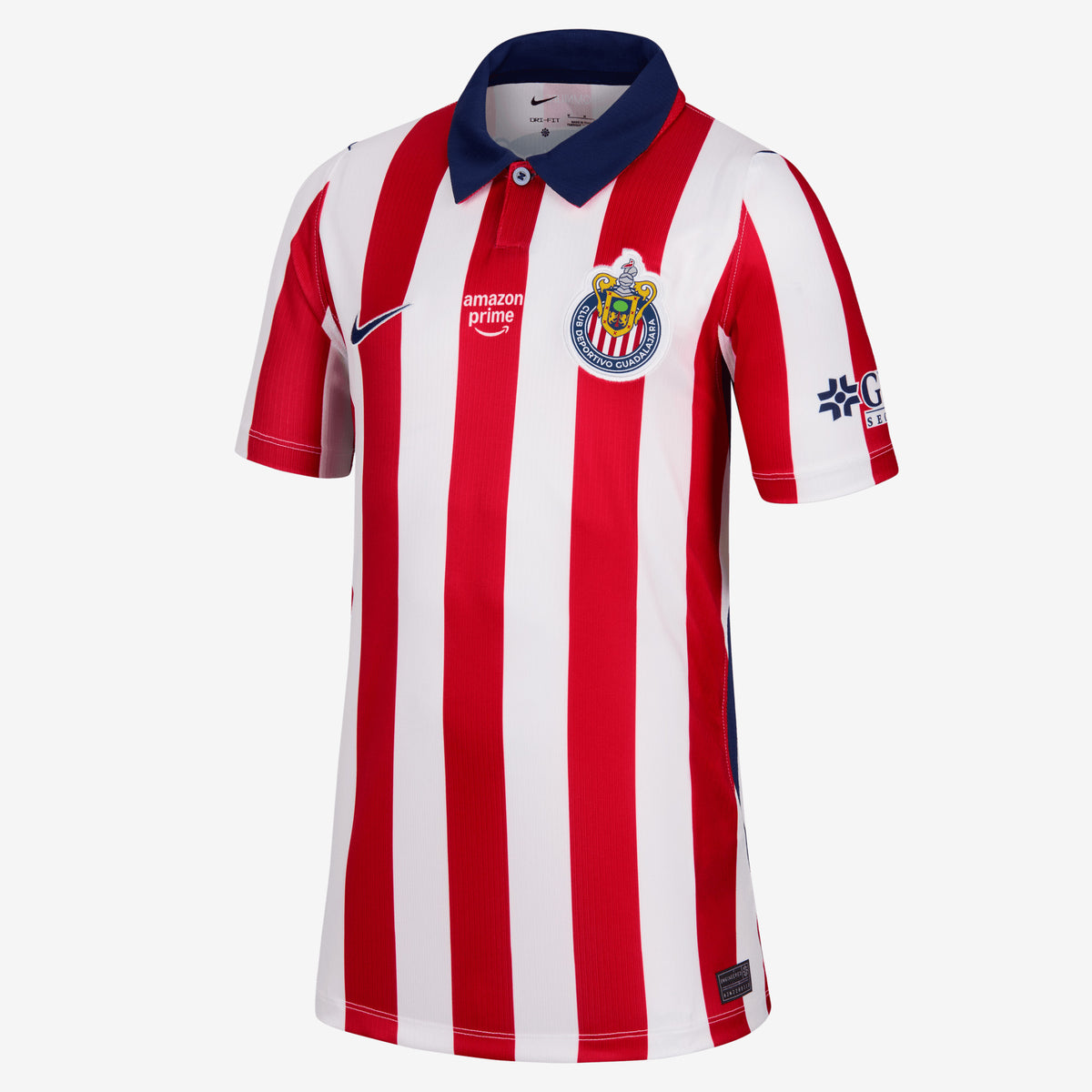 Nike Chivas 2026/27 Stadium Home Big Kids' Nike Dri-FIT Soccer Replica Jersey - White/Speed Red/Loyal Blue
