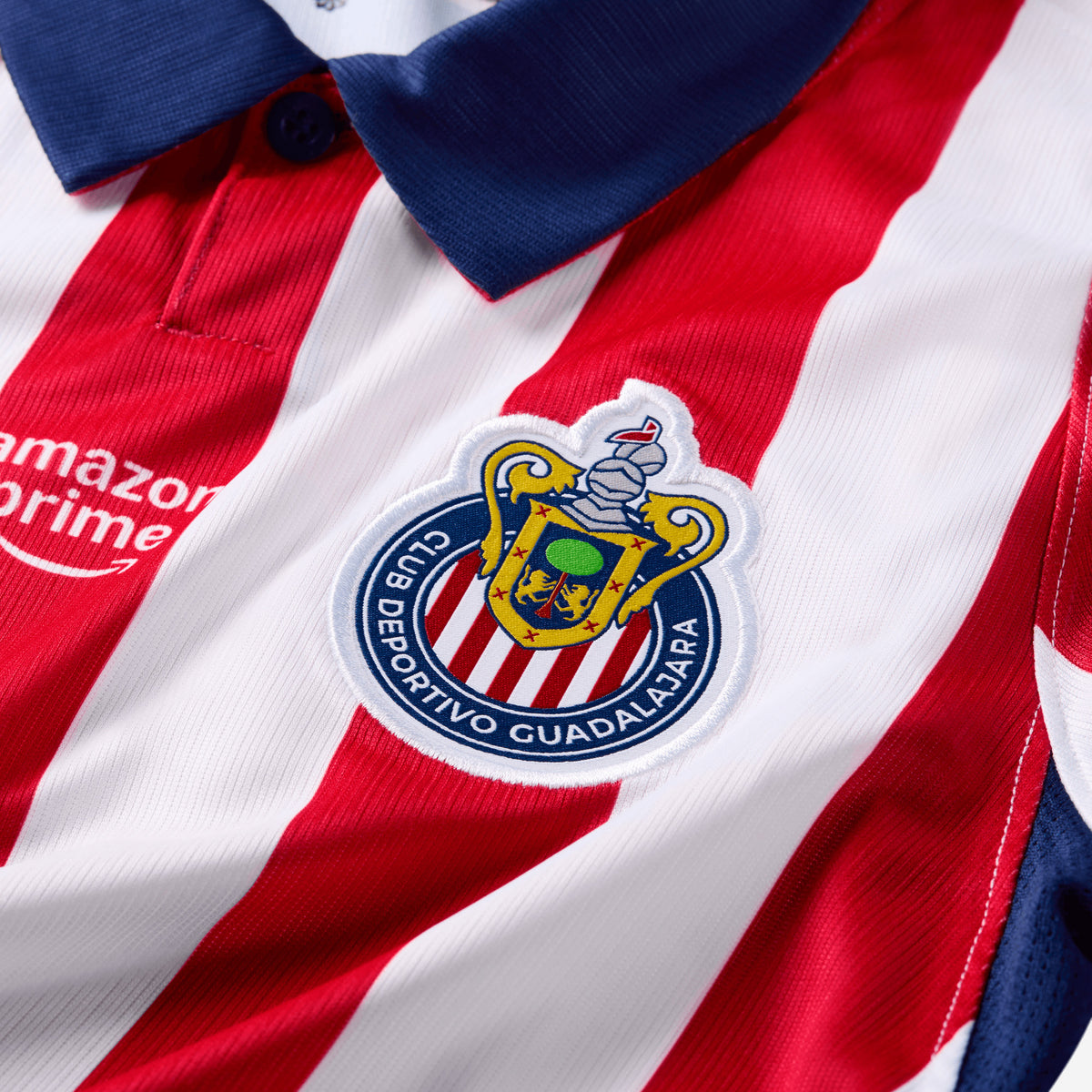 Nike Chivas 2026/27 Stadium Home Big Kids' Nike Dri-FIT Soccer Replica Jersey - White/Speed Red/Loyal Blue