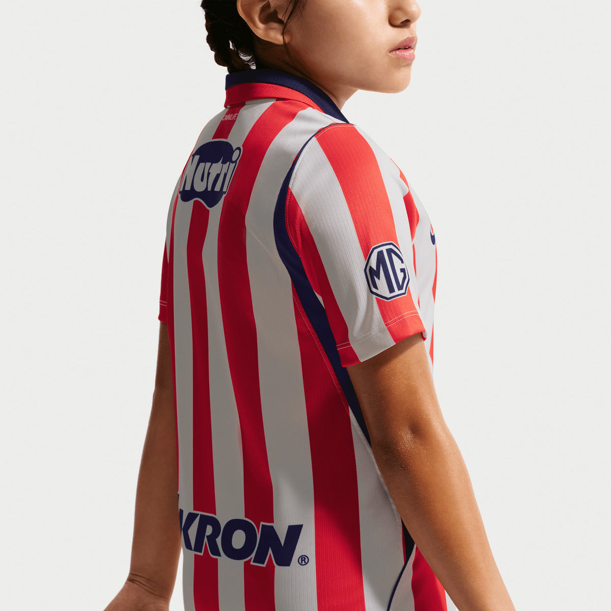 Nike Chivas 2026/27 Stadium Home Big Kids' Nike Dri-FIT Soccer Replica Jersey - White/Speed Red/Loyal Blue