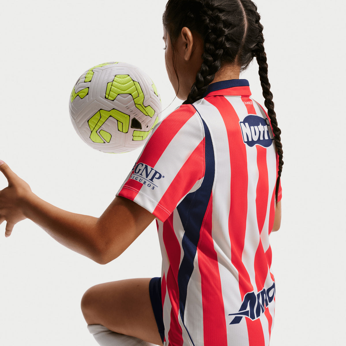 Nike Chivas 2026/27 Stadium Home Big Kids' Nike Dri-FIT Soccer Replica Jersey - White/Speed Red/Loyal Blue