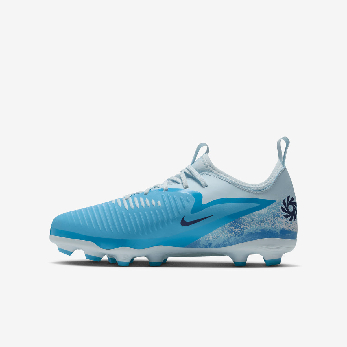 Nike Jr. Phantom 6 Low Academy Erling Haaland Big Kids' Multi-Ground Soccer Cleats - Baltic Blue/Blue Eclipse-Glacier Blue