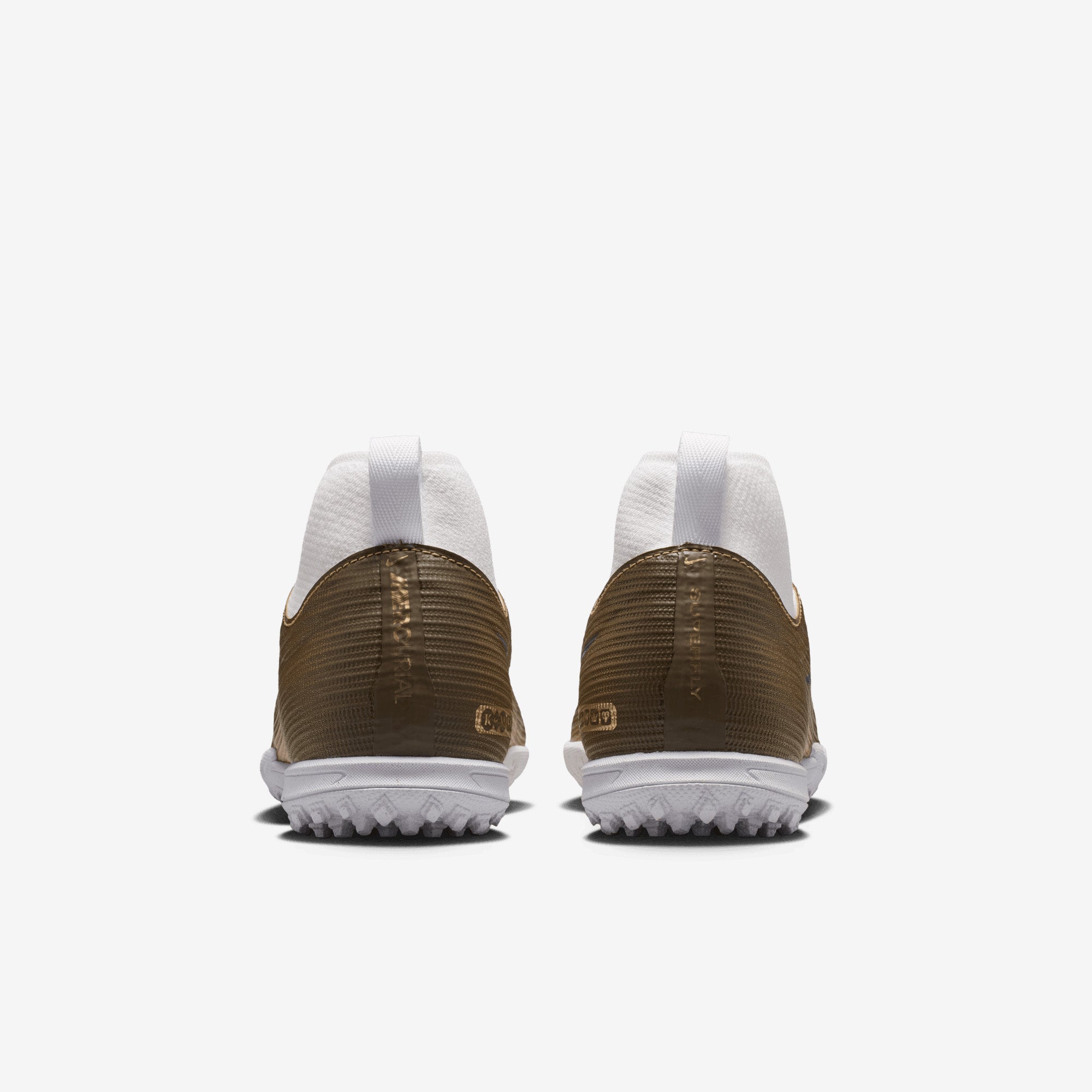 Nike Jr. Mercurial Superfly 11 Academy Kylian Mbappé Big Kids' Turf High-Top Soccer Shoes - Metallic Gold/Green Glow