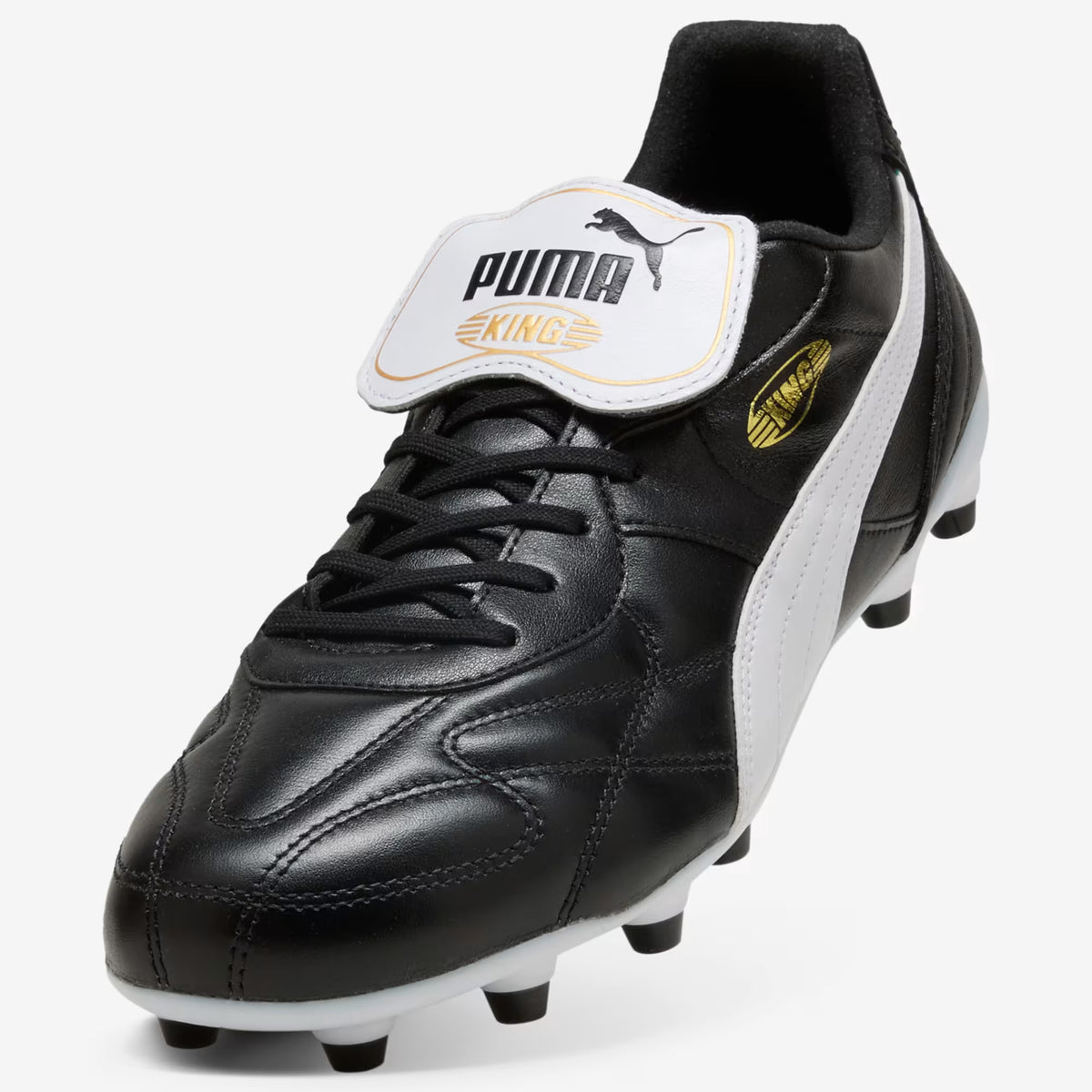 PUMA KING TOP Firm-Ground Low-Top Soccer Cleats - PUMA Black-PUMA White