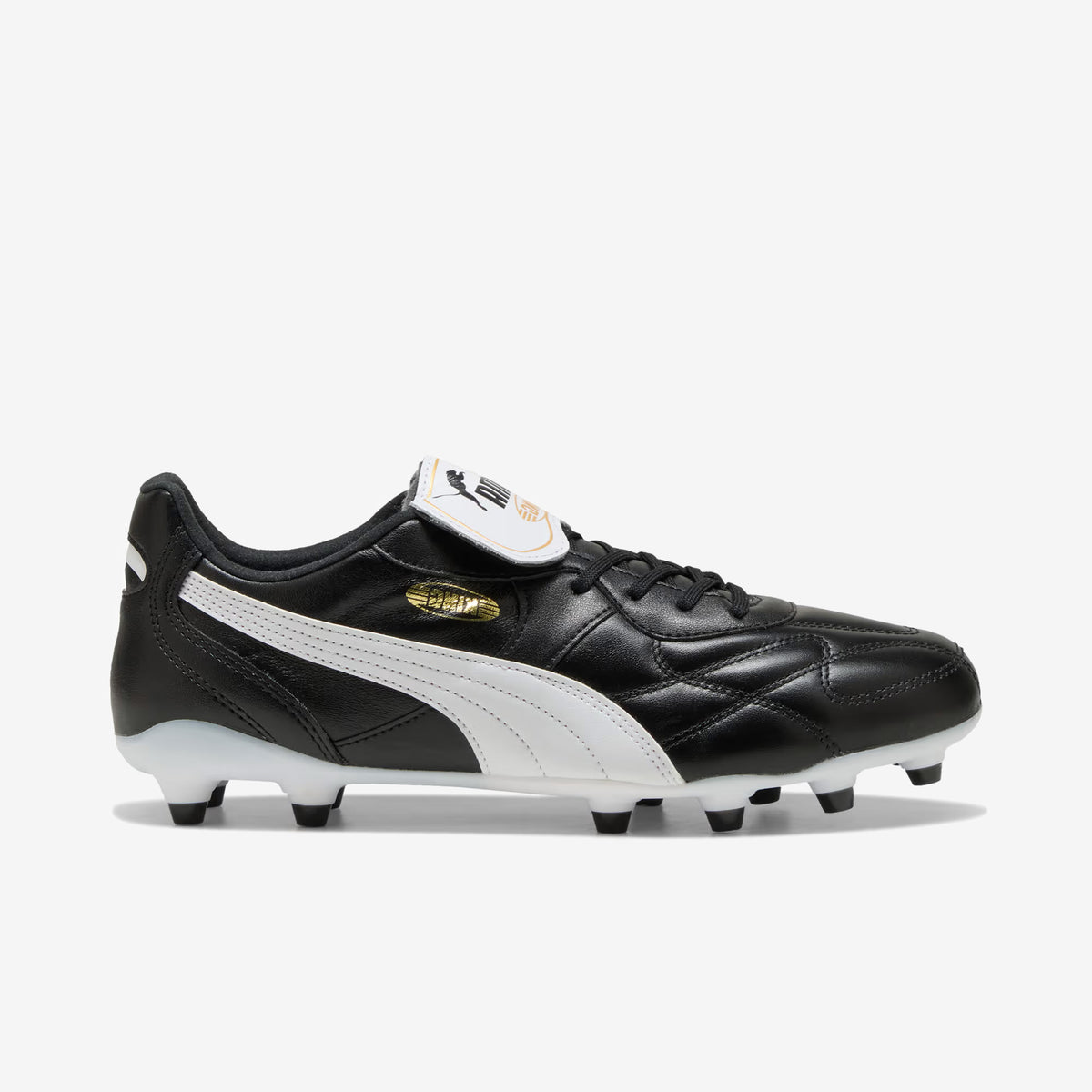 PUMA KING TOP Firm-Ground Low-Top Soccer Cleats - PUMA Black-PUMA White