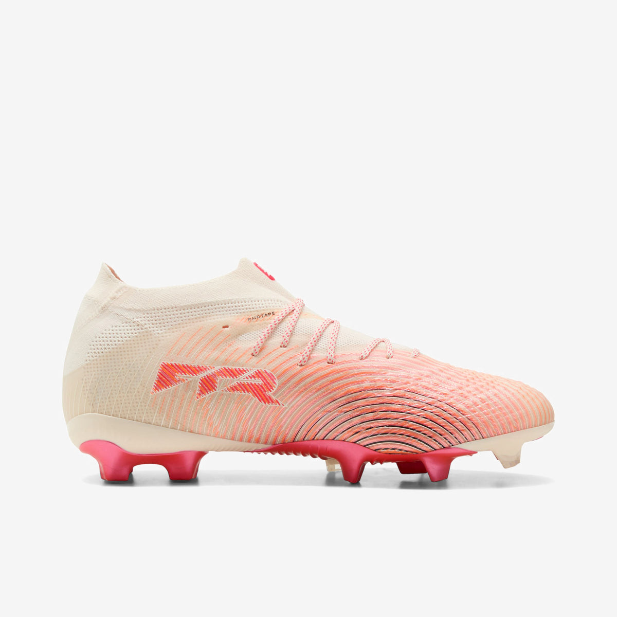 PUMA FUTURE 9 ULTIMATE Firm-Ground Low-Top Soccer Cleats - Sugared Almond-PUMA White-Ultra Red-PUMA Black