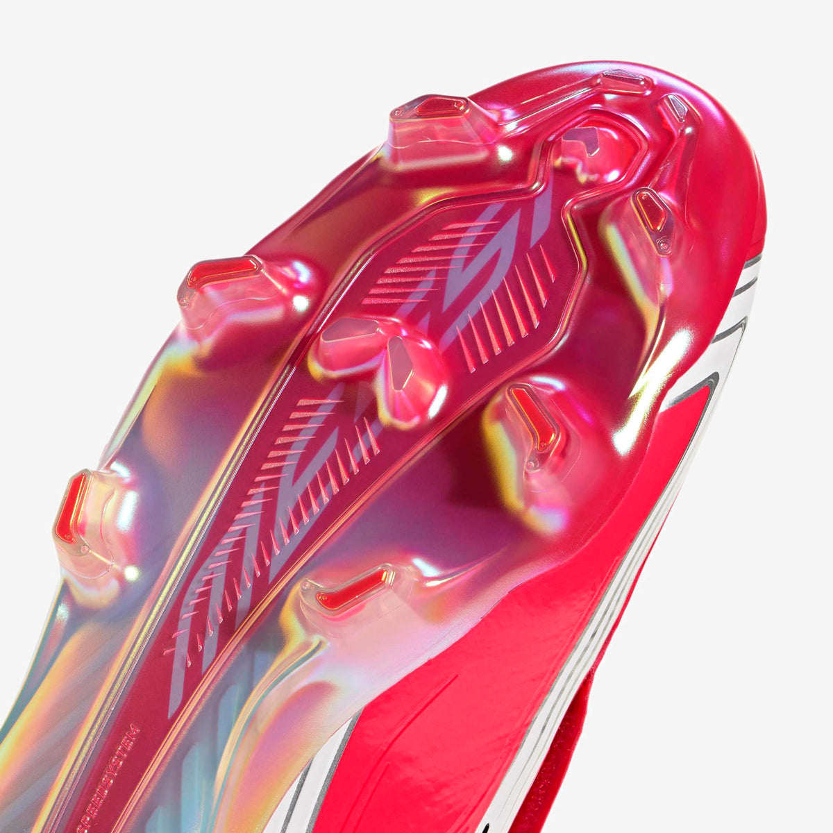 adidas F50 Messi Elite Firm-Ground Low-Top Soccer Cleats - Lucid Red / Core Black / Pure Ruby