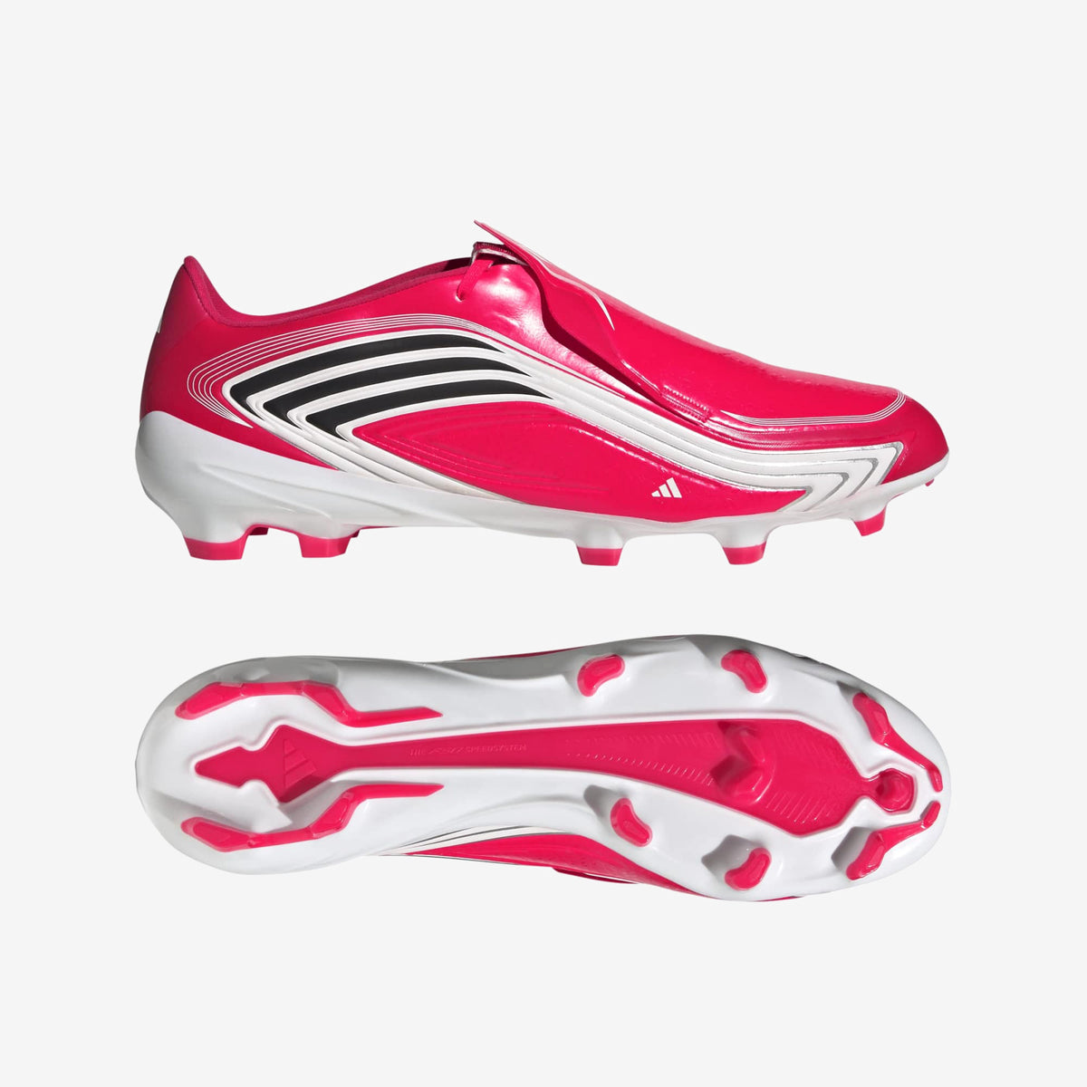 adidas F50 Messi League Firm-Ground Low-Top Soccer Cleats - Lucid Red / Core Black / Pure Ruby