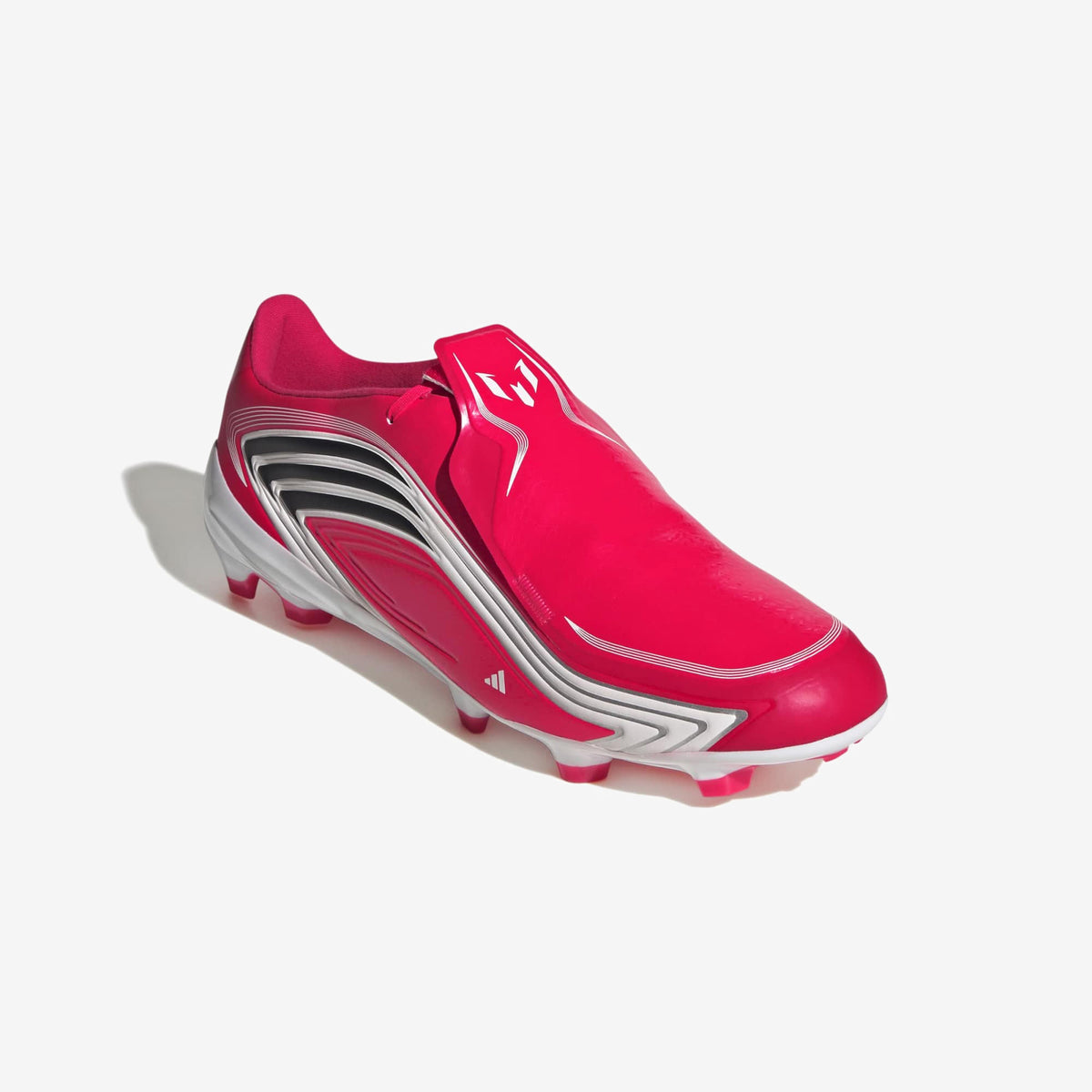 adidas F50 Messi League Firm-Ground Low-Top Soccer Cleats - Lucid Red / Core Black / Pure Ruby