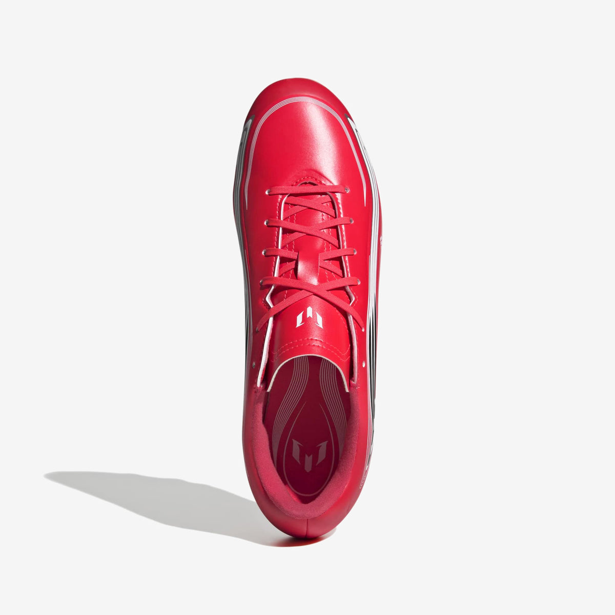 adidas F50 Messi Club Firm/Multi-Ground Low-Top Soccer Cleats - Lucid Red / Core Black / Pure Ruby