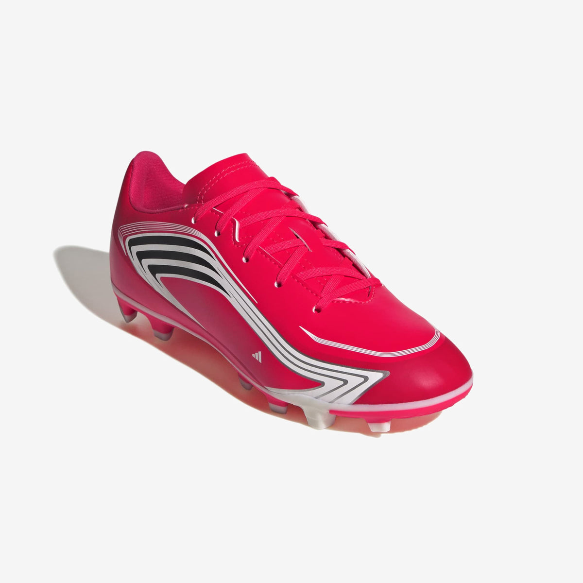 adidas Jr. F50 Messi Club Little/Big Kids' Firm/Multi-Ground Low-Top Soccer Cleats - Lucid Red / Core Black / Pure Ruby