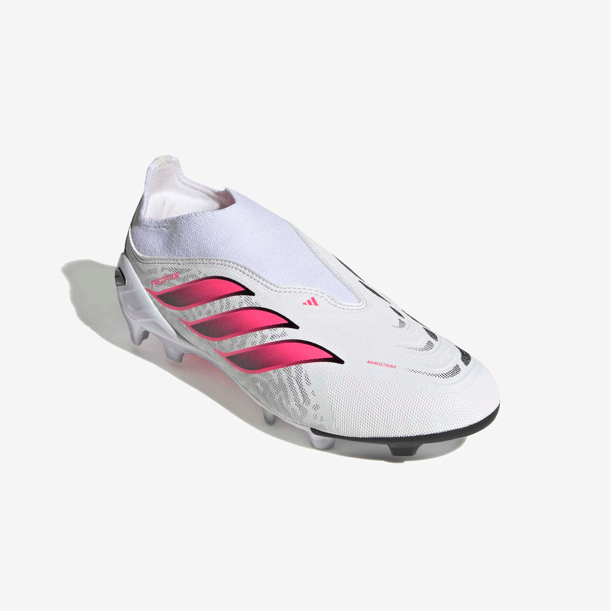 adidas Jr. Predator League Laceless Big Kids' Firm-Ground Low-Top Soccer Cleats - Cloud White / Solar Turbo / Core Black
