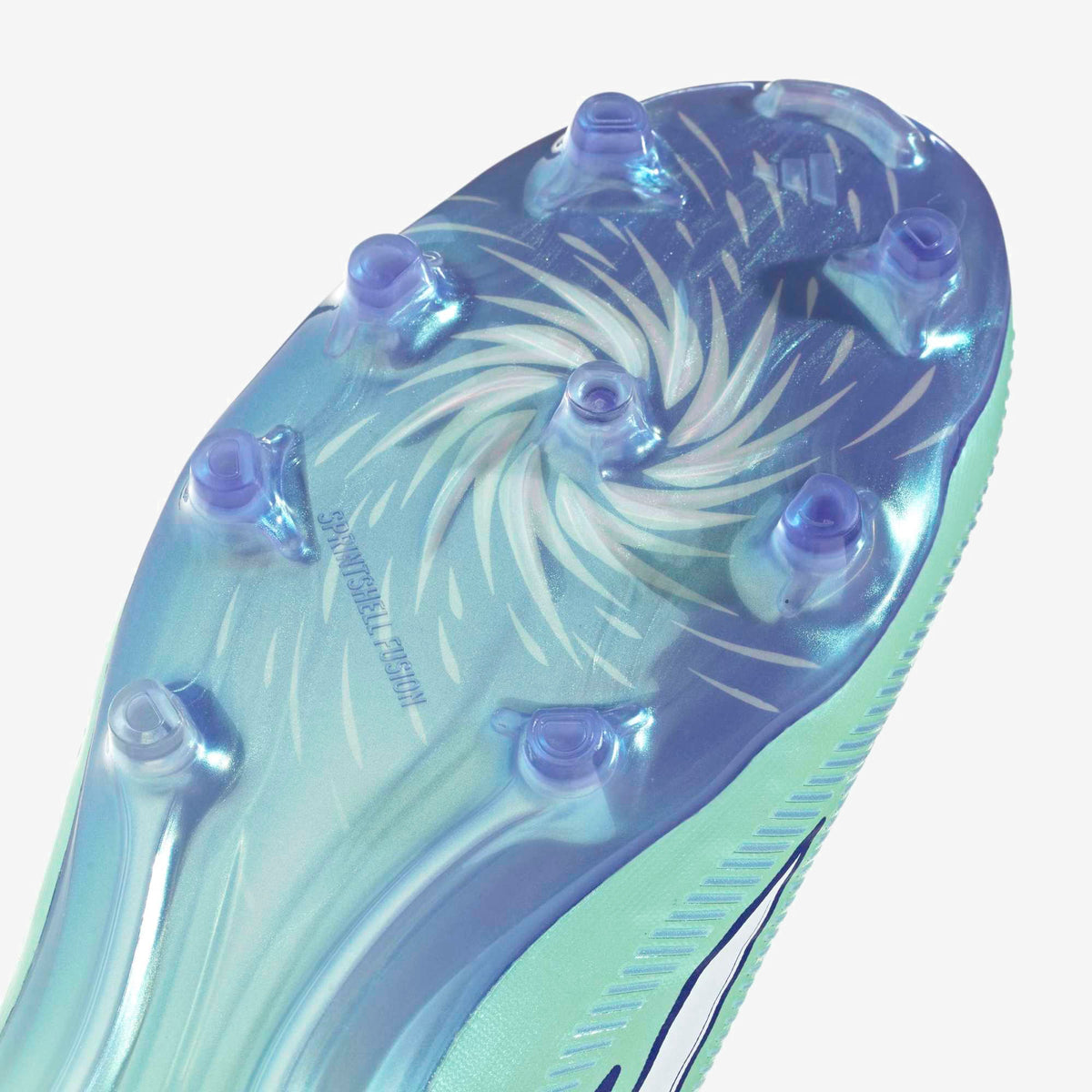 adidas F50 Sparkfusion Pro Firm Ground/Artificial Grass High-Top Soccer Cleats - Clear Mint / Ftwr White / Solar Purple