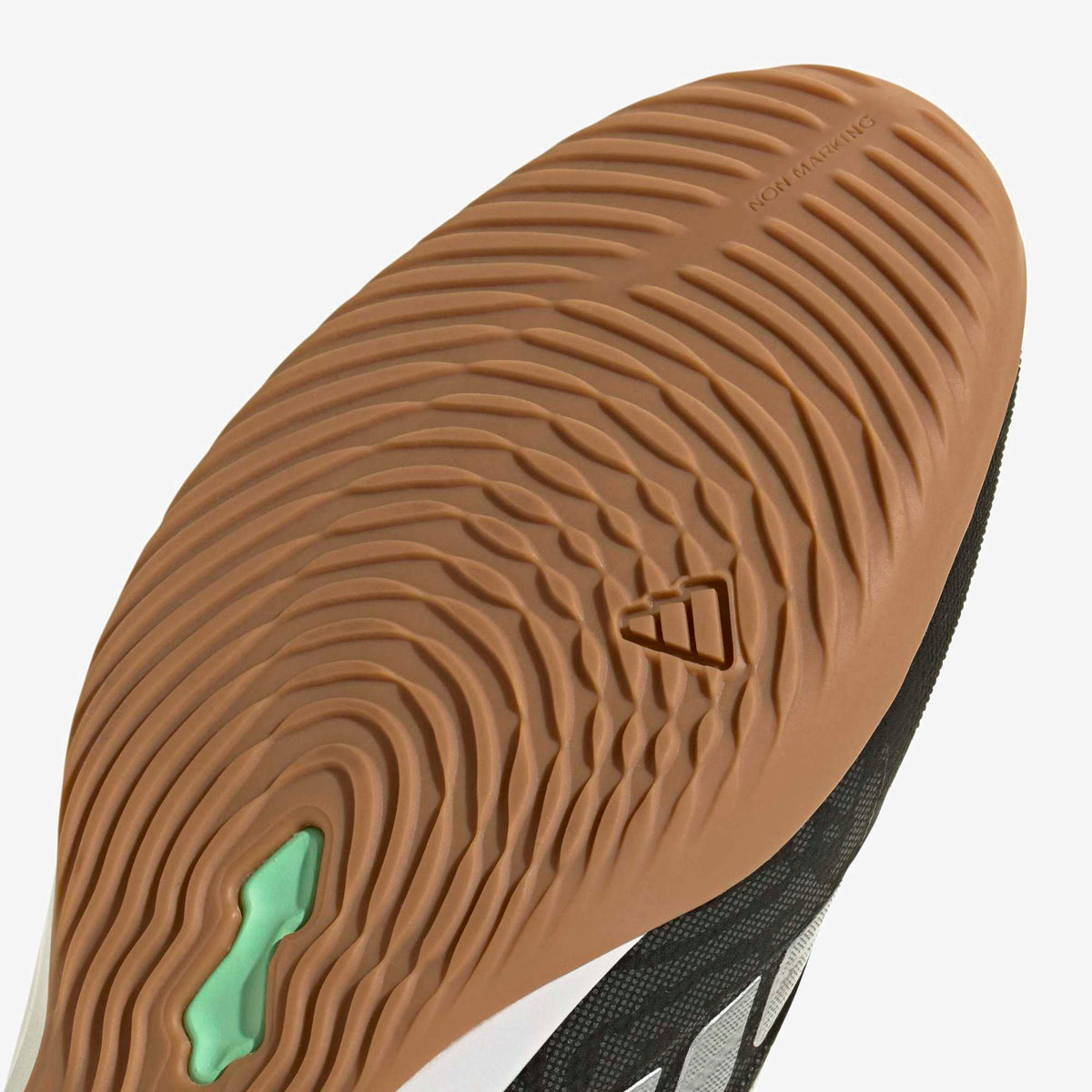 adidas Predator League Fold-Over Tongue Indoor/Court Low-Top Soccer Shoes - Core Black / Silver Met. / Pulse Mint