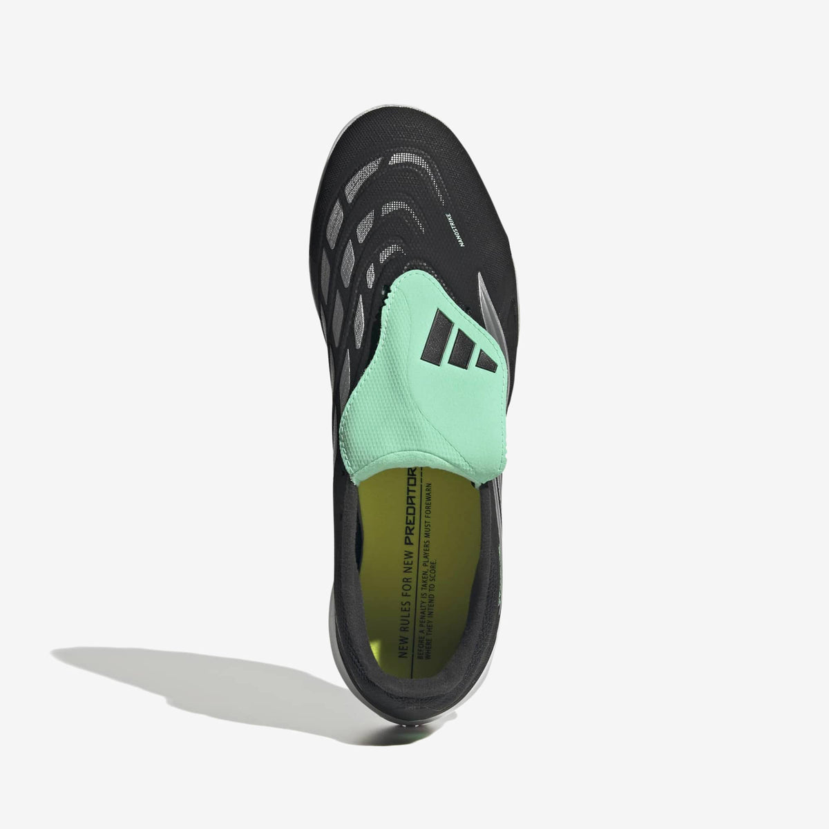 adidas Predator League Fold-Over Tongue Turf Low-Top Soccer Shoes - Core Black / Silver Met. / Pulse Mint