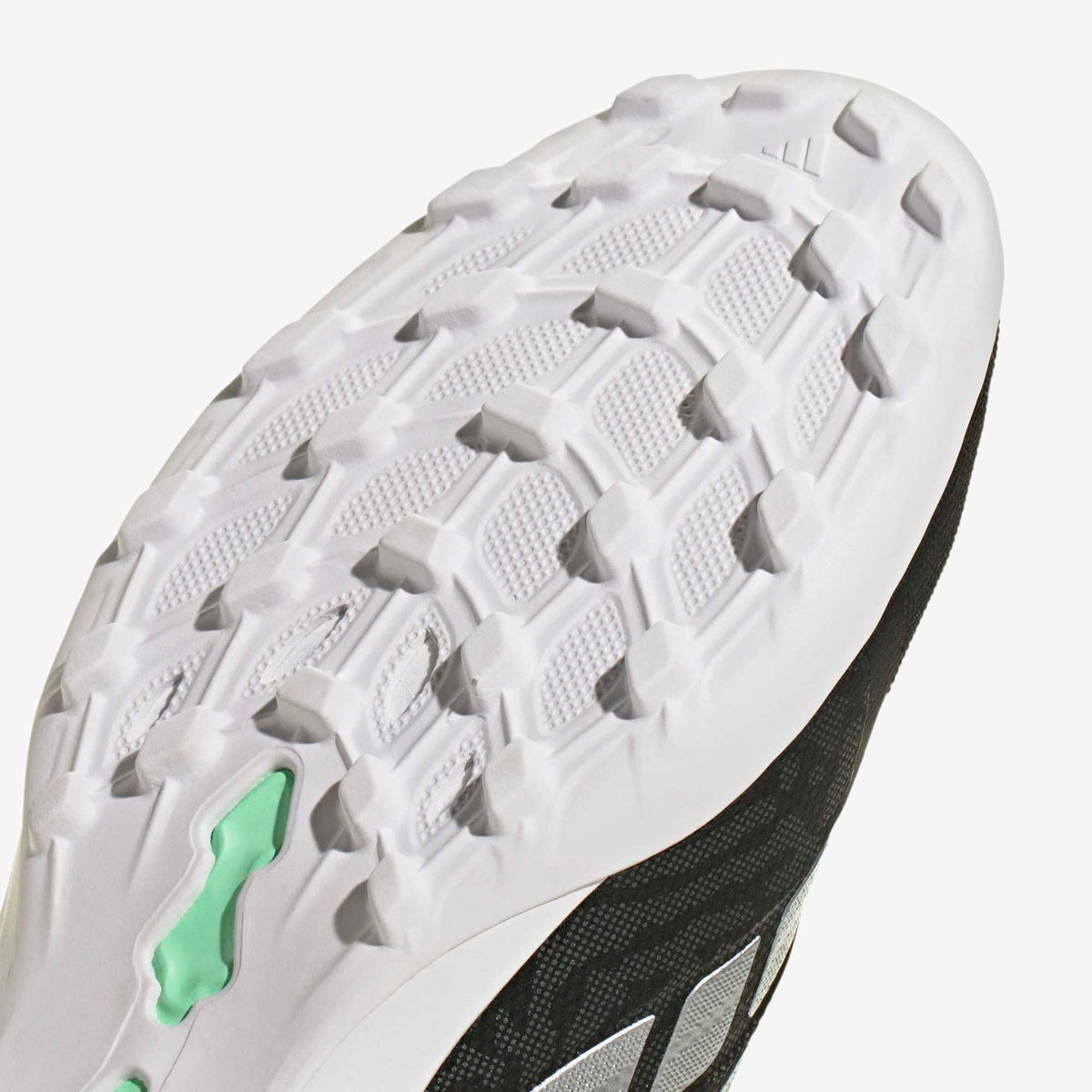 adidas Predator League Fold-Over Tongue Turf Low-Top Soccer Shoes - Core Black / Silver Met. / Pulse Mint