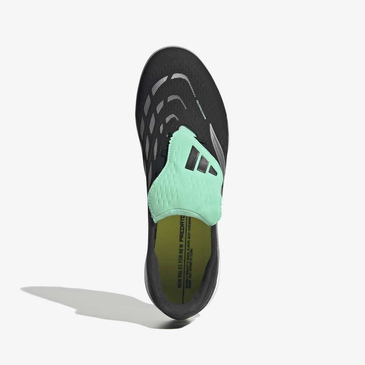 adidas Predator Pro Fold-Over Tongue Turf Low-Top Soccer Shoes - Core Black / Silver Met. / Pulse Mint