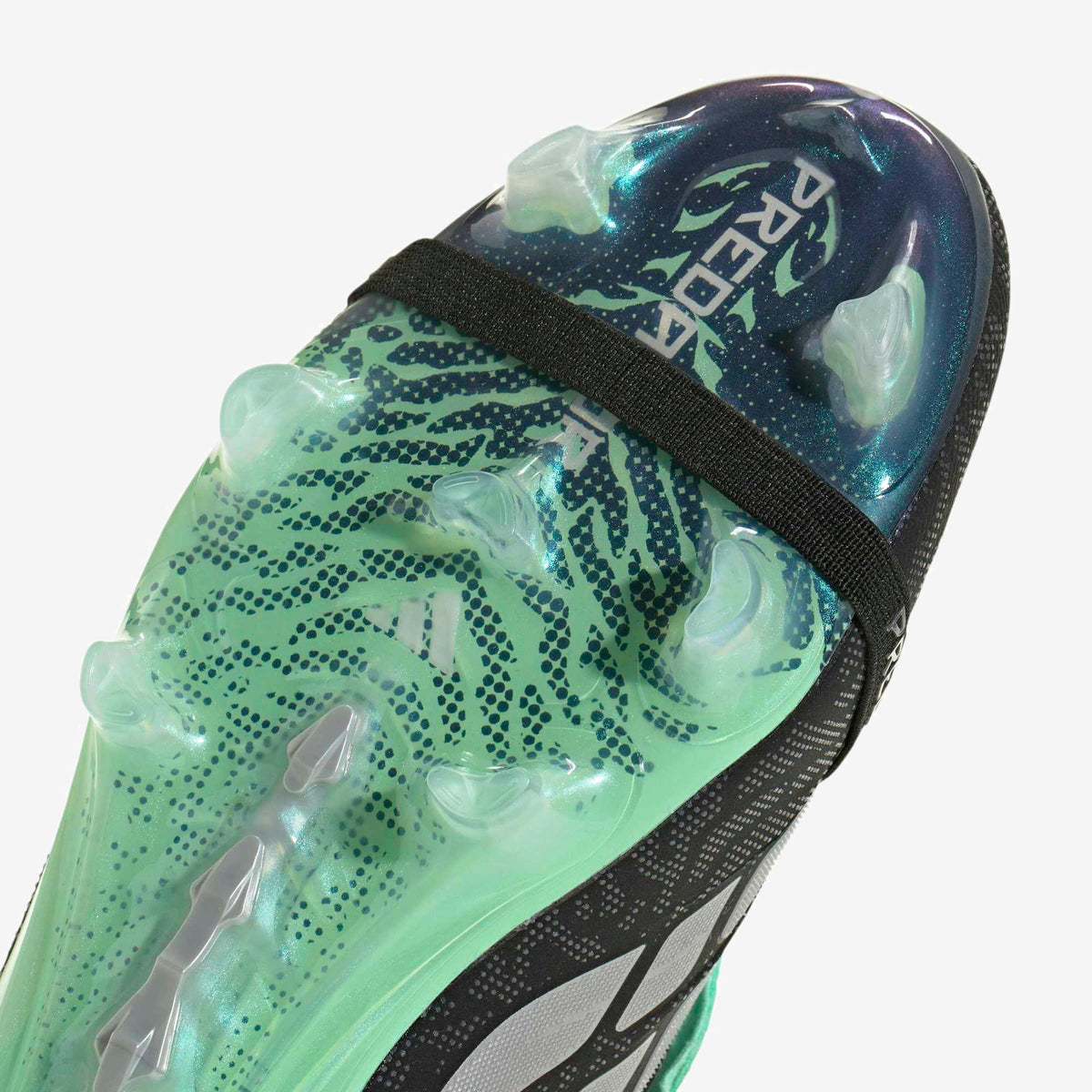 adidas Predator Elite Fold-Over Tongue Firm-Ground Low-Top Soccer Cleats - Core Black / Silver Met. / Pulse Mint