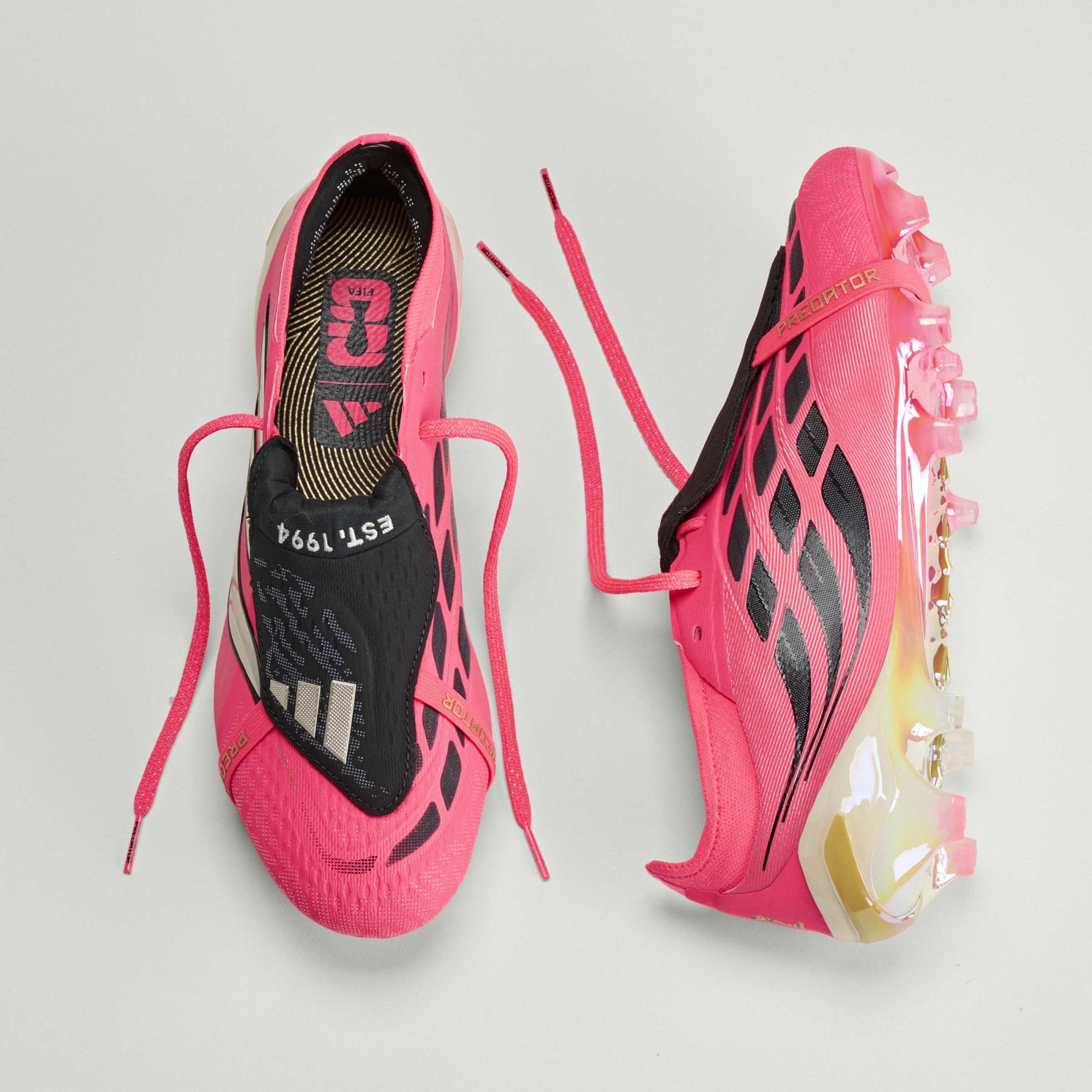 adidas Predator Elite Fold-Over Tongue Firm-Ground Low-Top Soccer Cleats - Solar Turbo / Thermal Chrome / Core Black