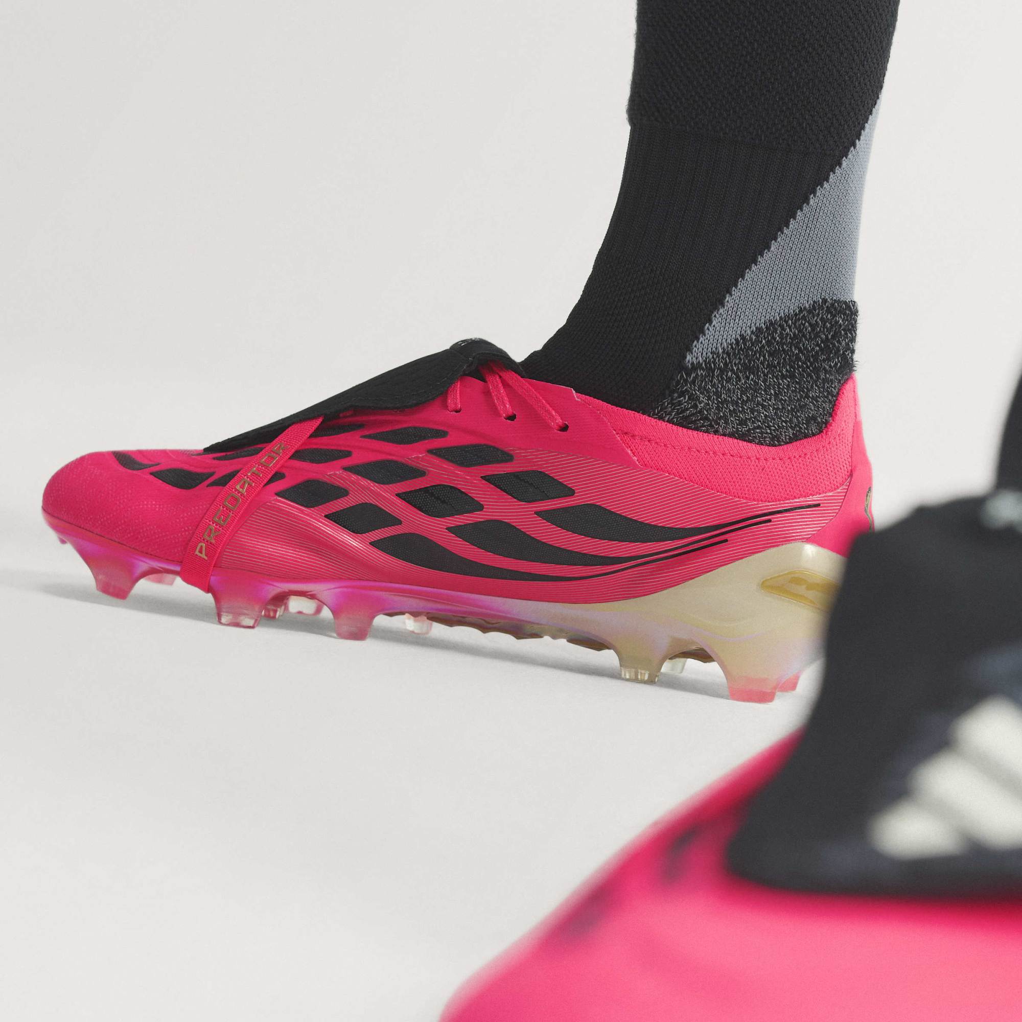 adidas Predator Elite Fold-Over Tongue Firm-Ground Low-Top Soccer Cleats - Solar Turbo / Thermal Chrome / Core Black