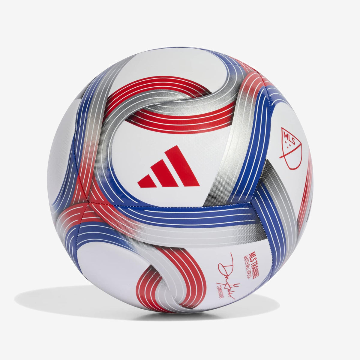 adidas Major League Soccer 26 Training Soccer Ball - White / Team Royal Blue / Red / Silver Met.