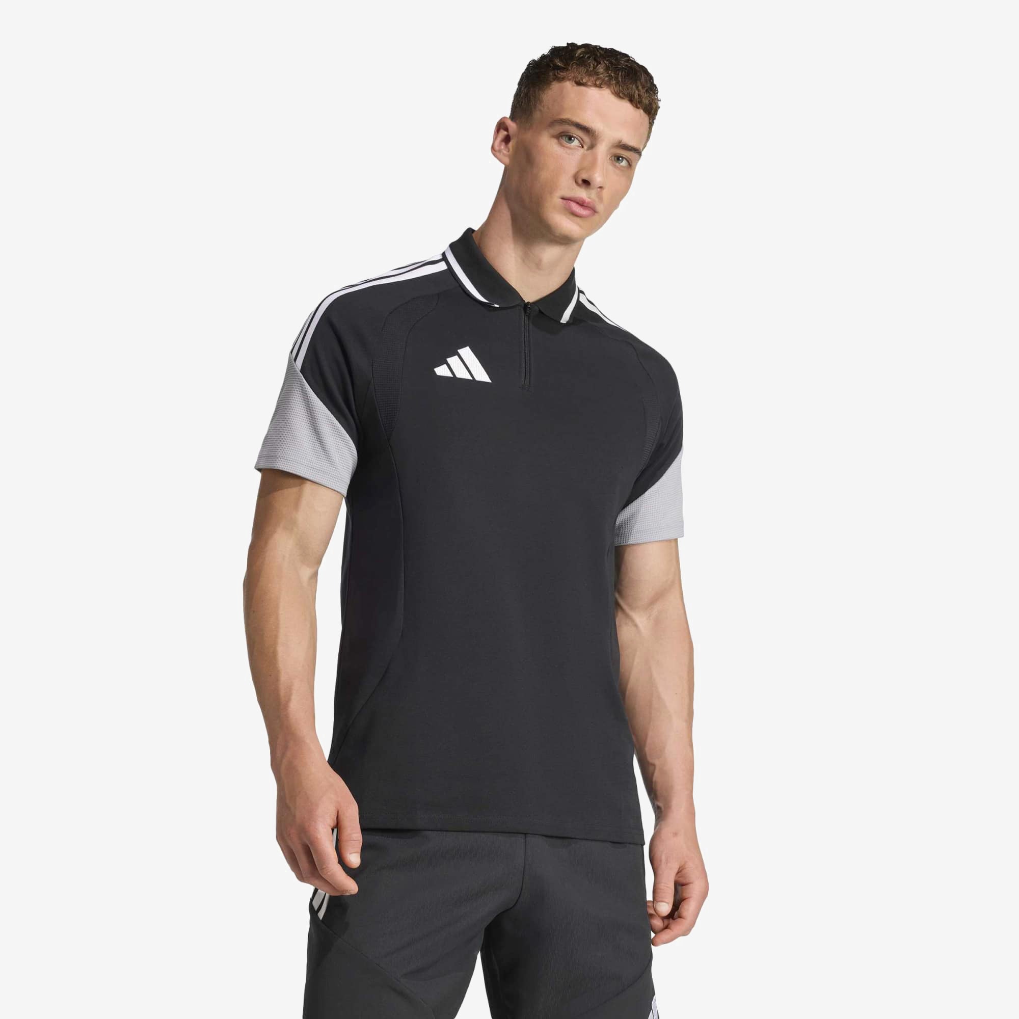 adidas Tiro 26 Competition Men's Polo Shirt - Black / Light Onix / White