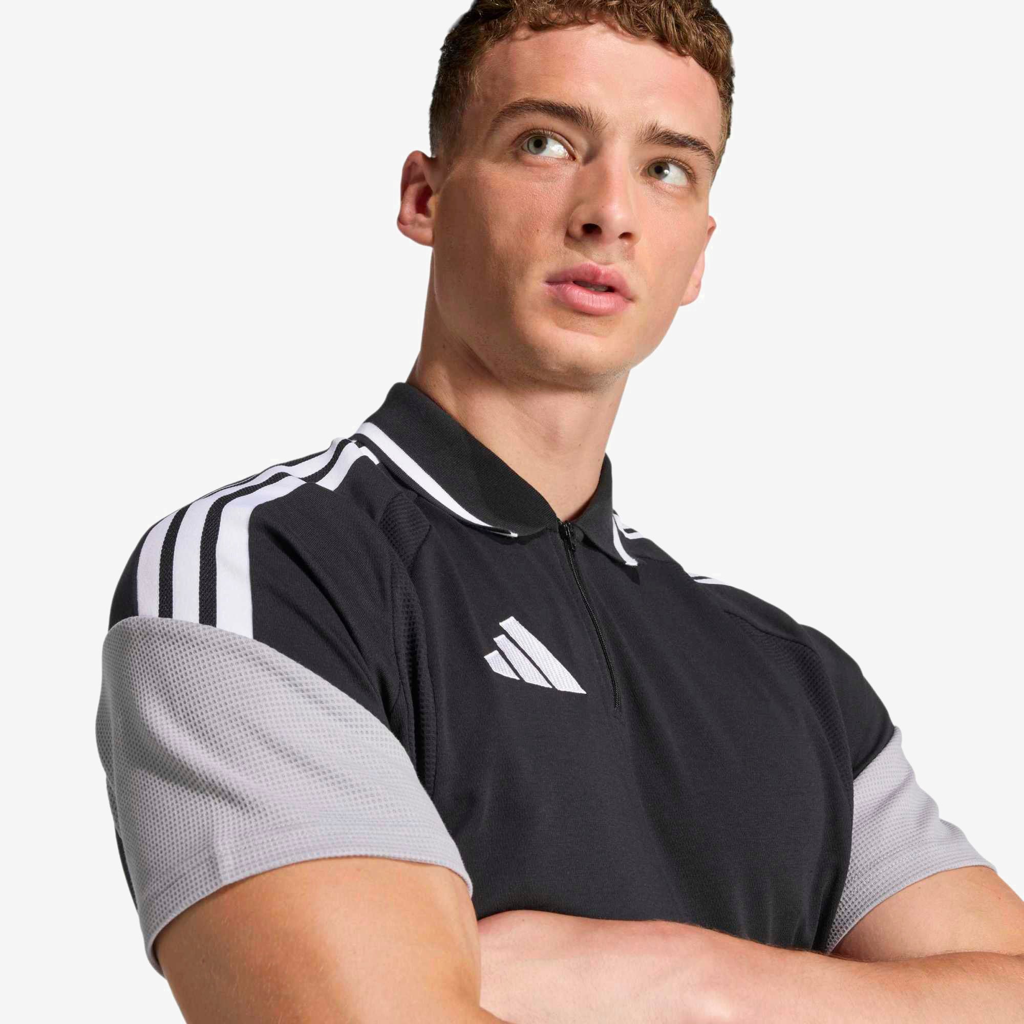 adidas Tiro 26 Competition Men's Polo Shirt - Black / Light Onix / White
