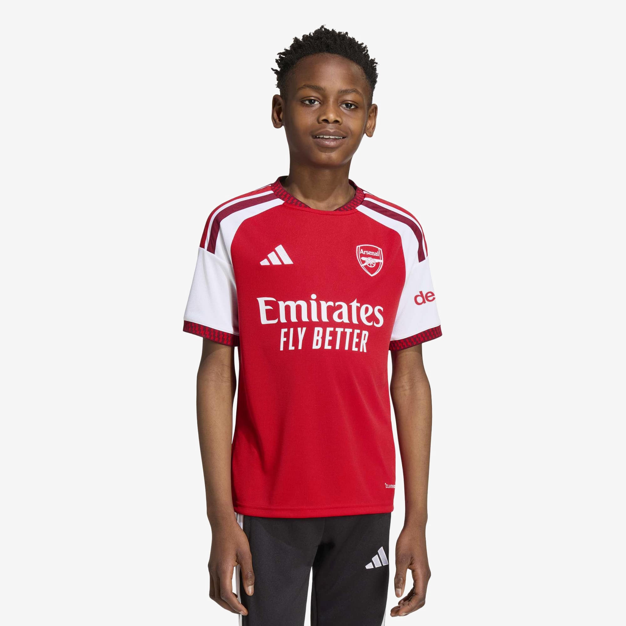 adidas Arsenal FC 2026/27 Stadium Home Big Kids' Soccer Jersey - Better Scarlet