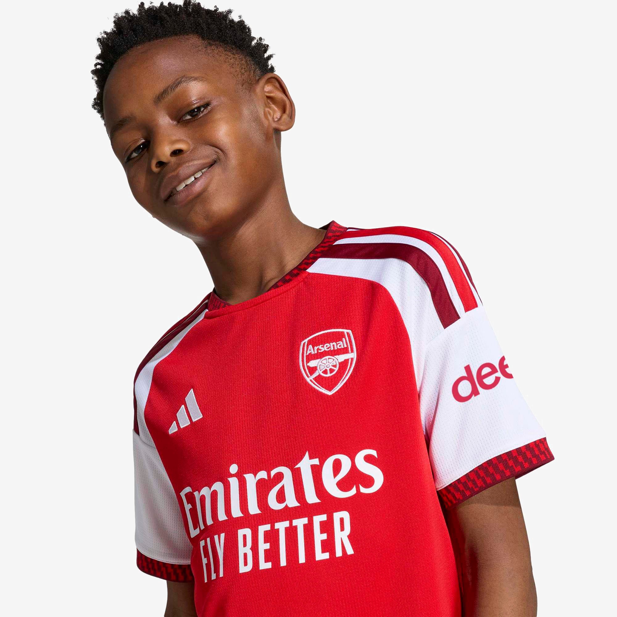 adidas Arsenal FC 2026/27 Stadium Home Big Kids' Soccer Jersey - Better Scarlet