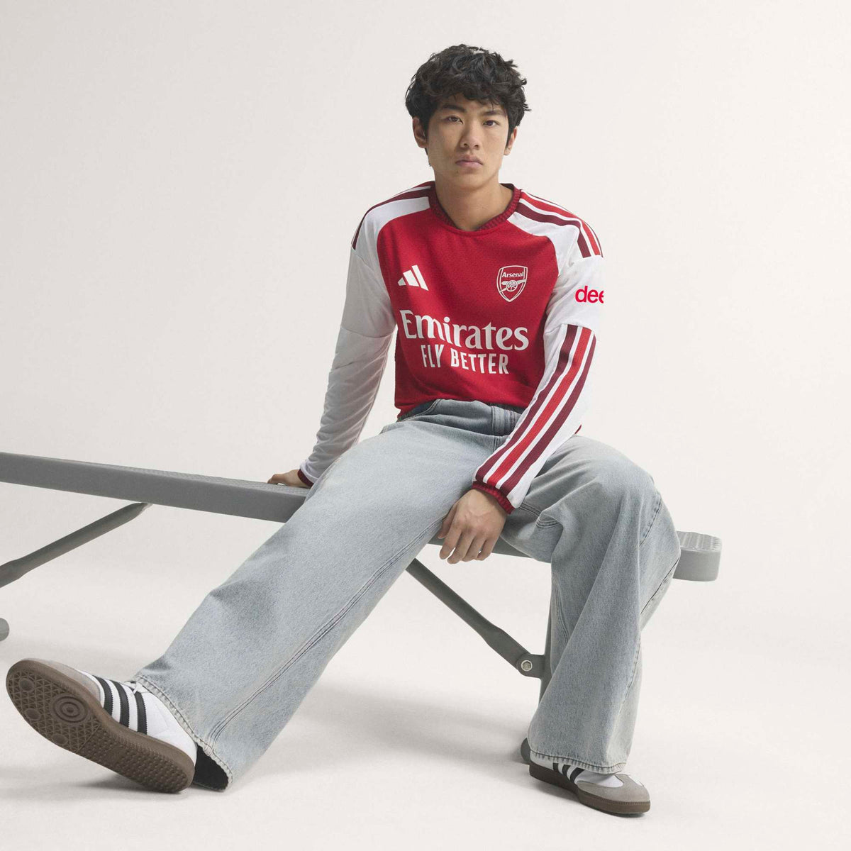 adidas Arsenal FC 2026/27 Match Home Men's Soccer Authentic Long-Sleeve Jersey - Better Scarlet