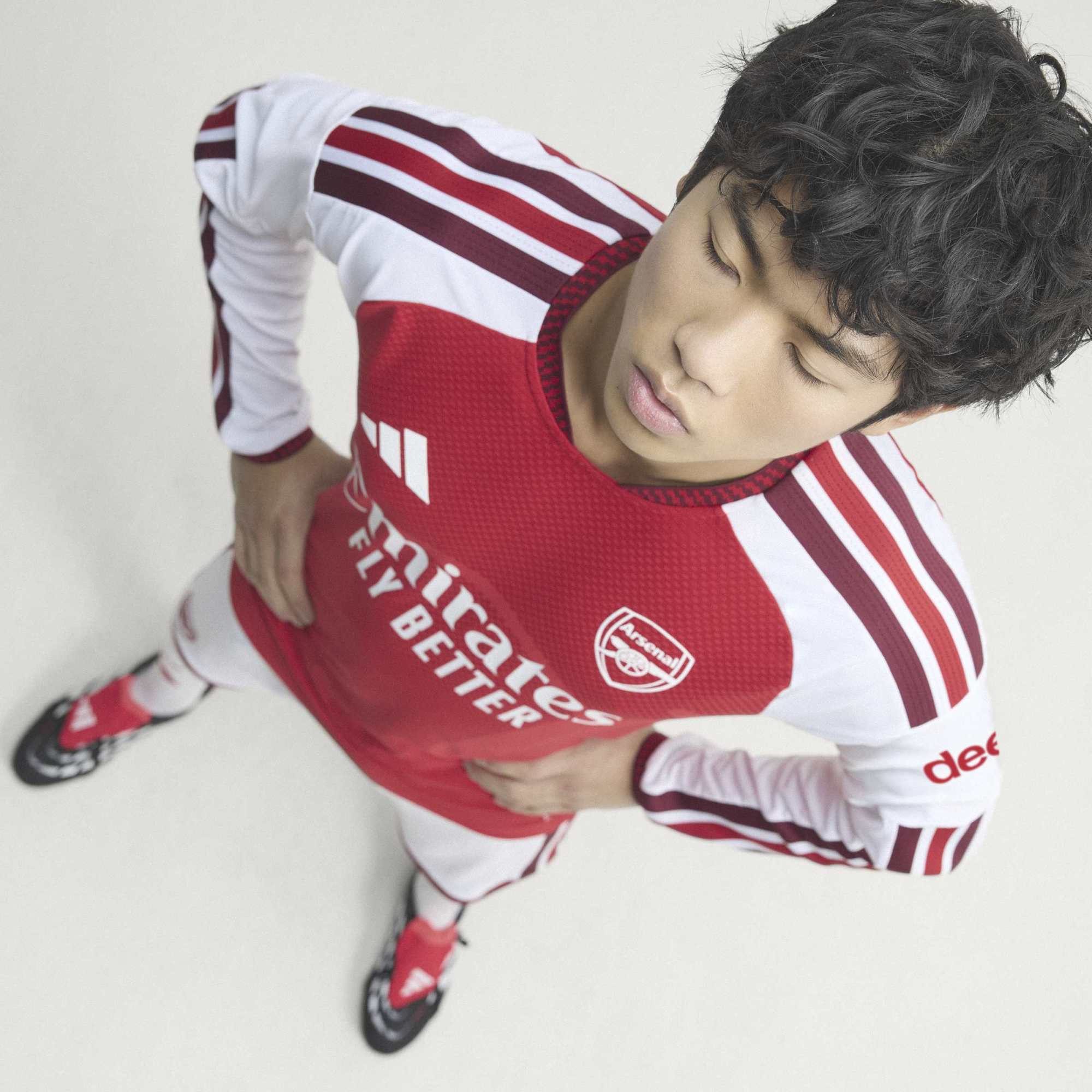 adidas Arsenal FC 2026/27 Match Home Men's Soccer Authentic Long-Sleeve Jersey - Better Scarlet